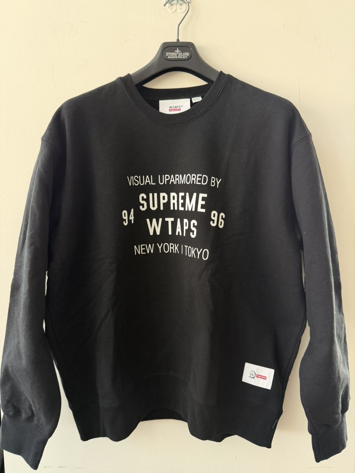 Supreme × Wtaps Supreme x WTAPS Crewneck — Black (FW21) / Size Large Size US L / EU 52-54 / 3 - 2 Thumbnail