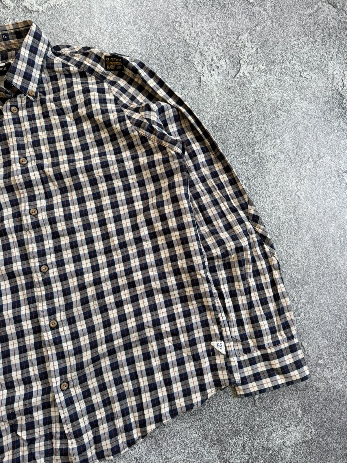 Flannel × G-Star G star raw XL Nevada force shirt L/S flannel button up vntg Size US XL / EU 56 / 4 - 9 Thumbnail