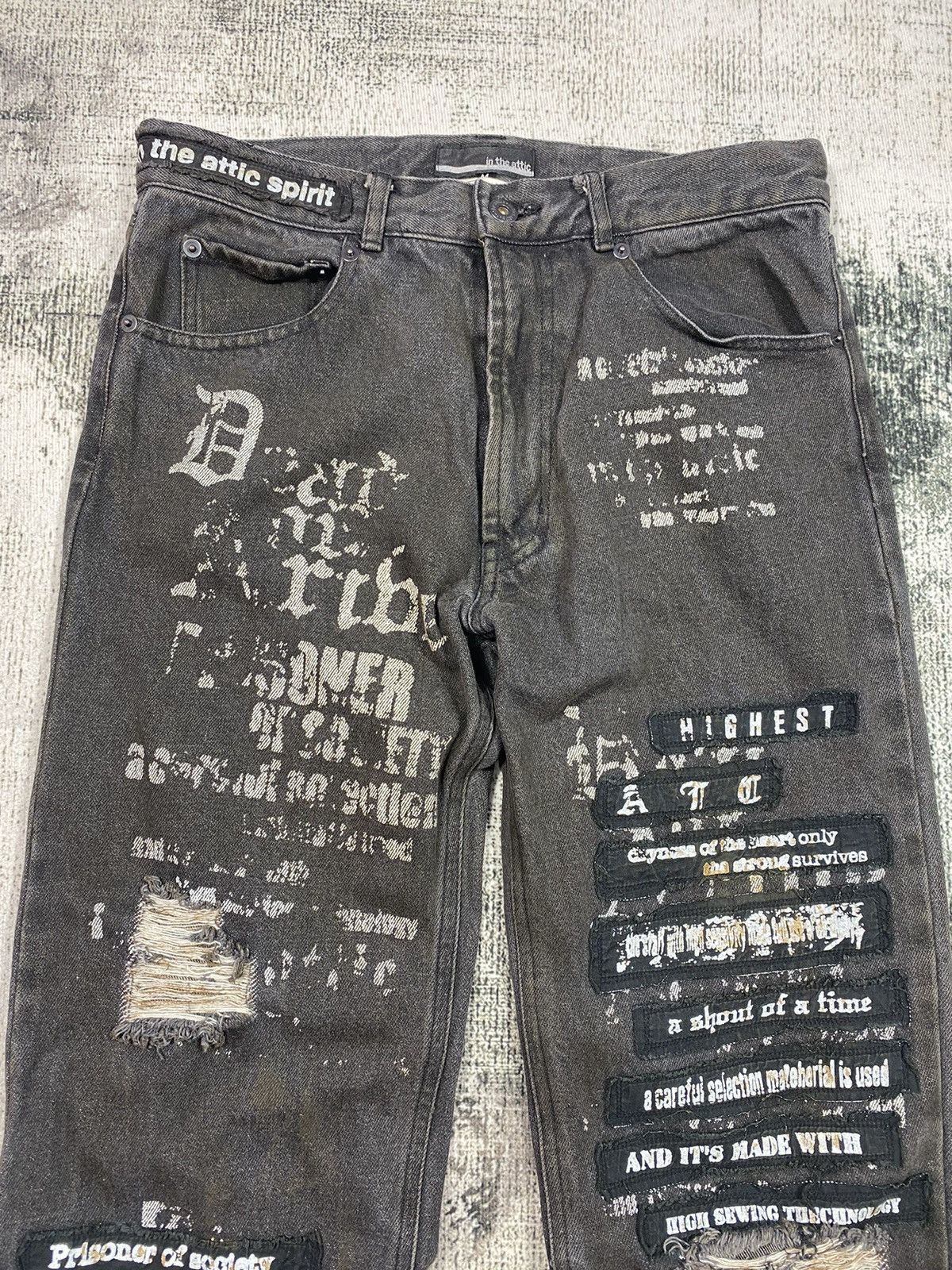 Seditionaries RARE🔥Distressed Japanese Brand In The Attic Size US 29 - 3 Thumbnail
