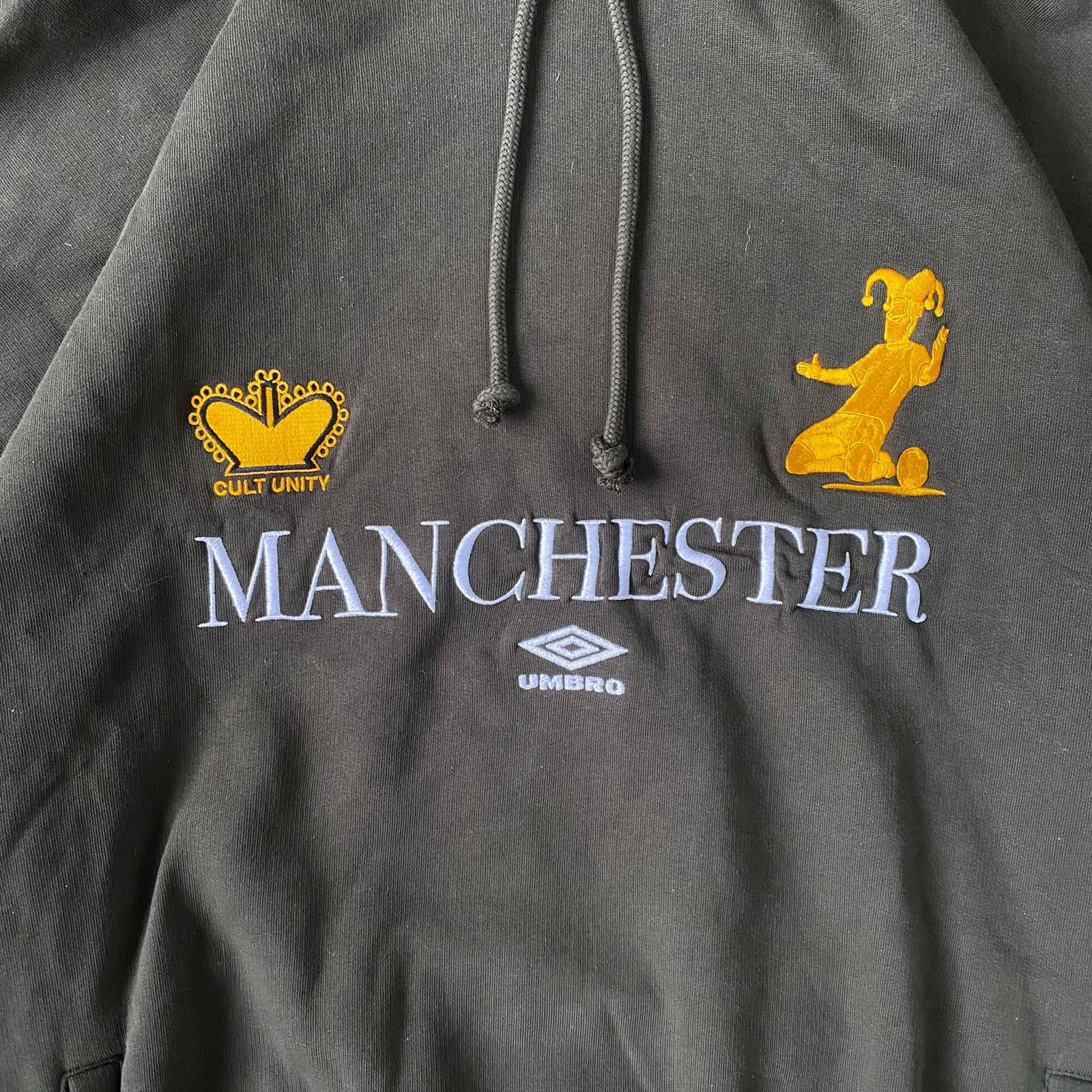 Umbro x Slam Jam Dark Olive Manchester Logo Masked Hoodie Size US XL / EU 56 / 4 - 10 Thumbnail
