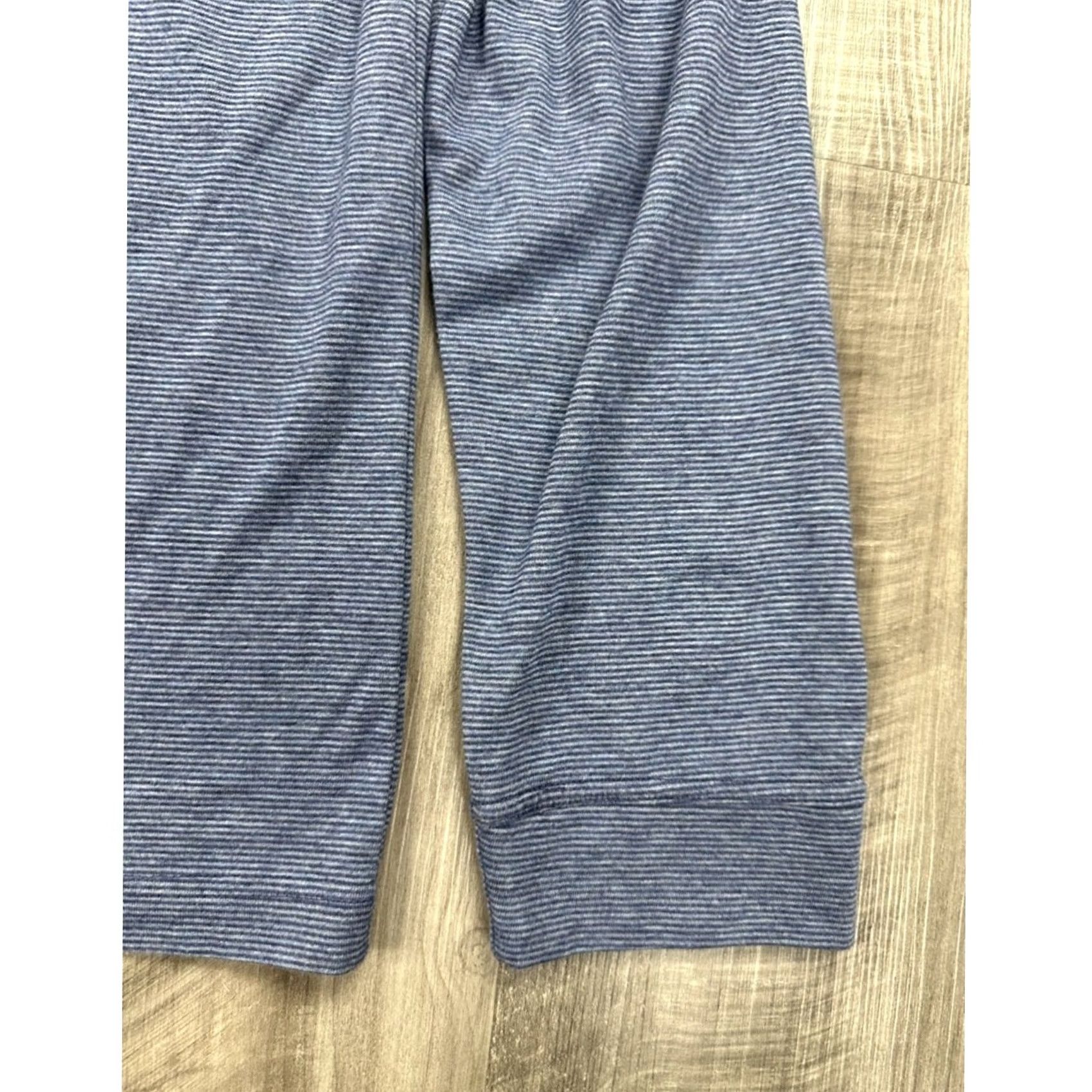 johnnie-O johnnie-O Gunnar Twilight Striped Long Sleeve Hooded Tee 2XL Navy Blue Hoodie Mens Size US XXL / EU 58 / 5 - 4 Thumbnail