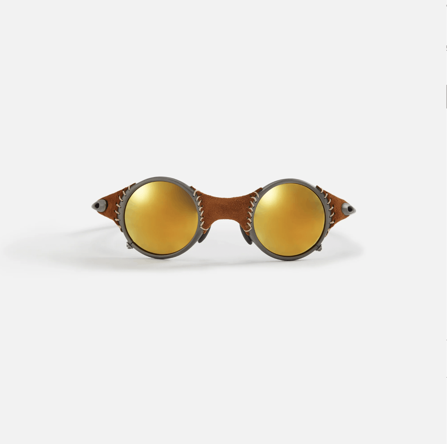 image of Oakley Muzm Mars X-Metal Leather Sunglasses With 24K Prizm in Brown, Men's
