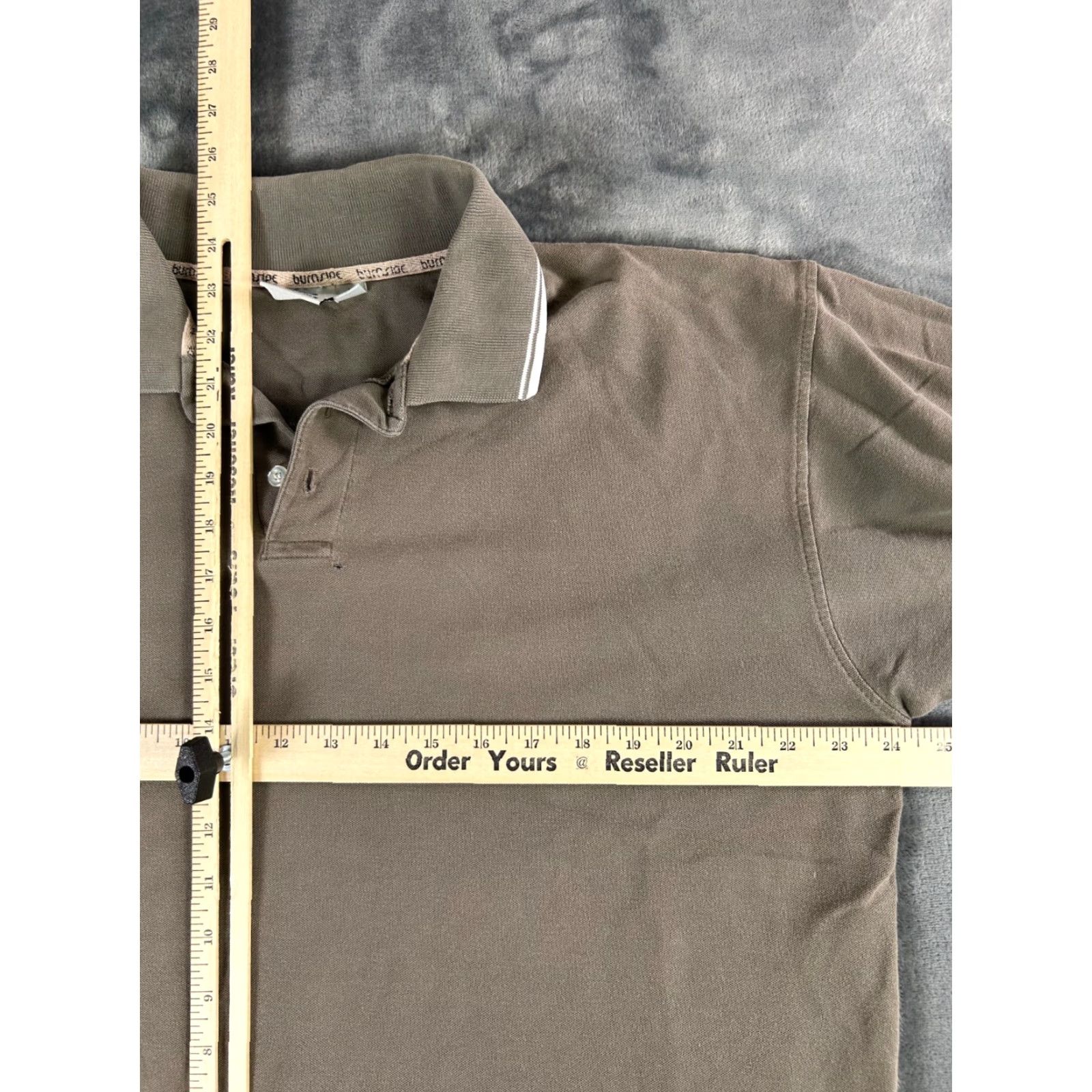 Burnside VINTAGE Burnside Polo Shirt Gray Taupe Short Sleeve Casual Golf Shirt Men L Grunge 90s Punk Skater Embroidered N/A Size US L / EU 52-54 / 3 - 5 Thumbnail