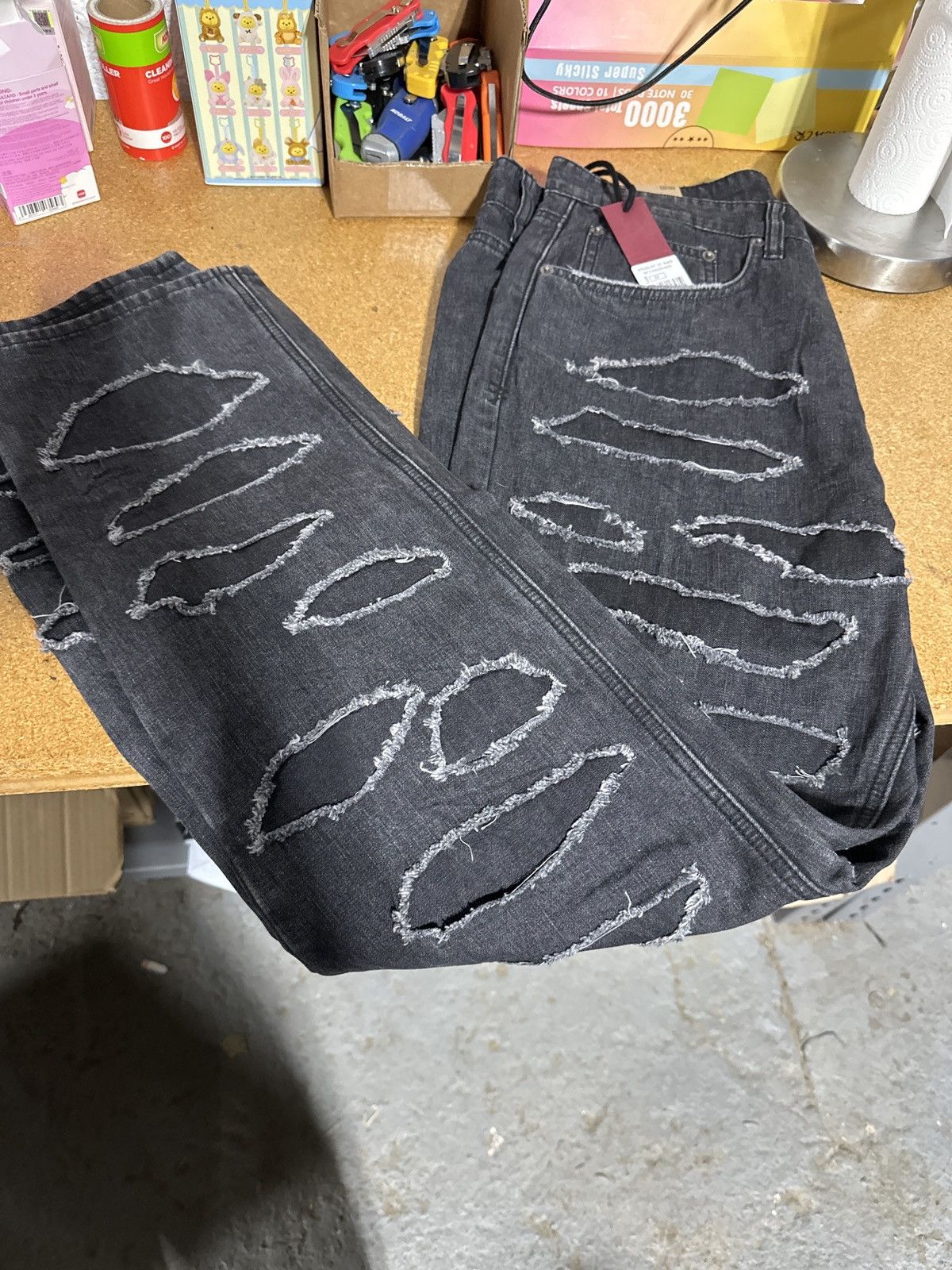 Ksubi Ksubi x Trippie Redd chitch shredded black jeans Size US 33 - 6 Thumbnail