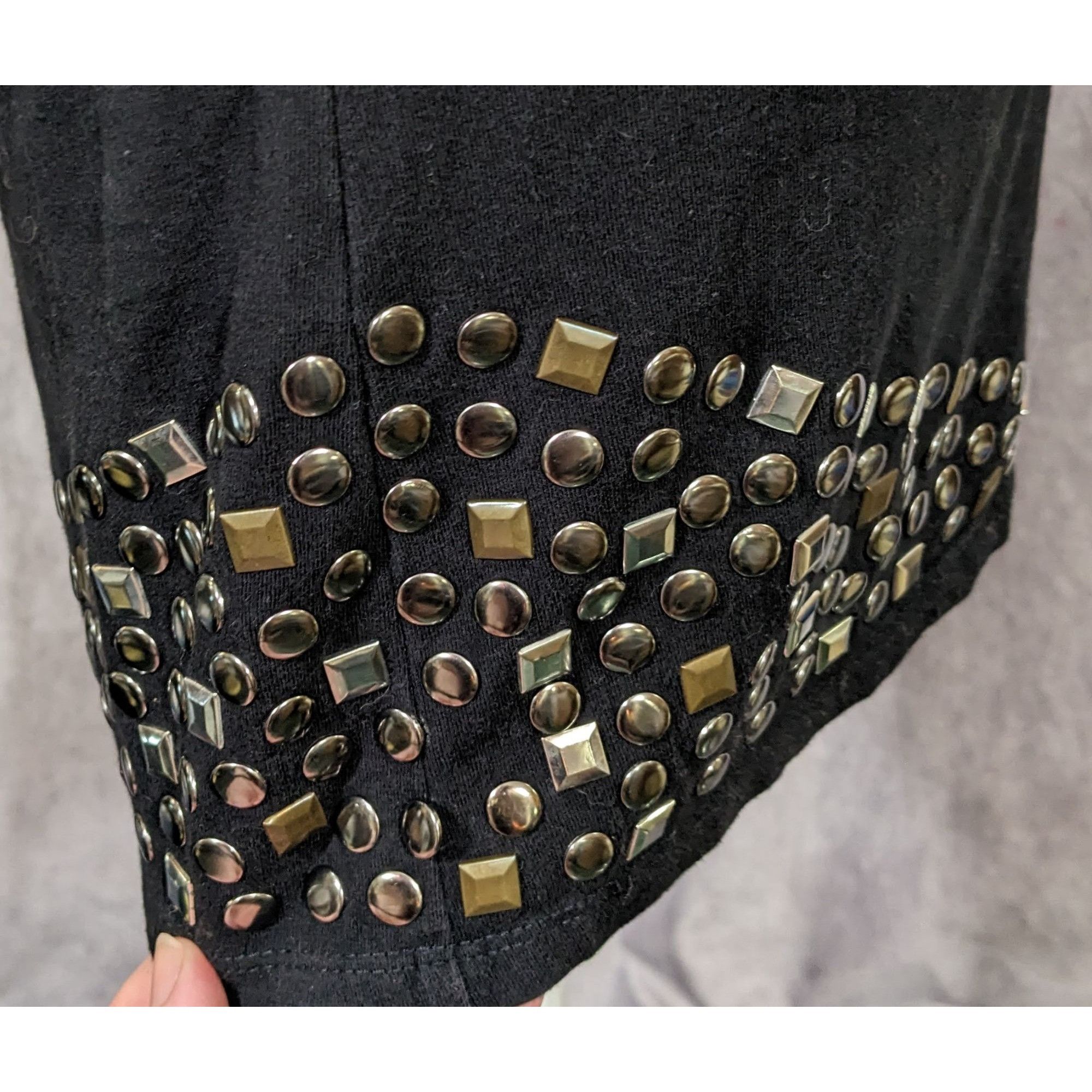 Tripp NYC Gothic Punk Tripp NYC Studded Mini Skirt Size 30" / US 8 / IT 44 - 6 Thumbnail