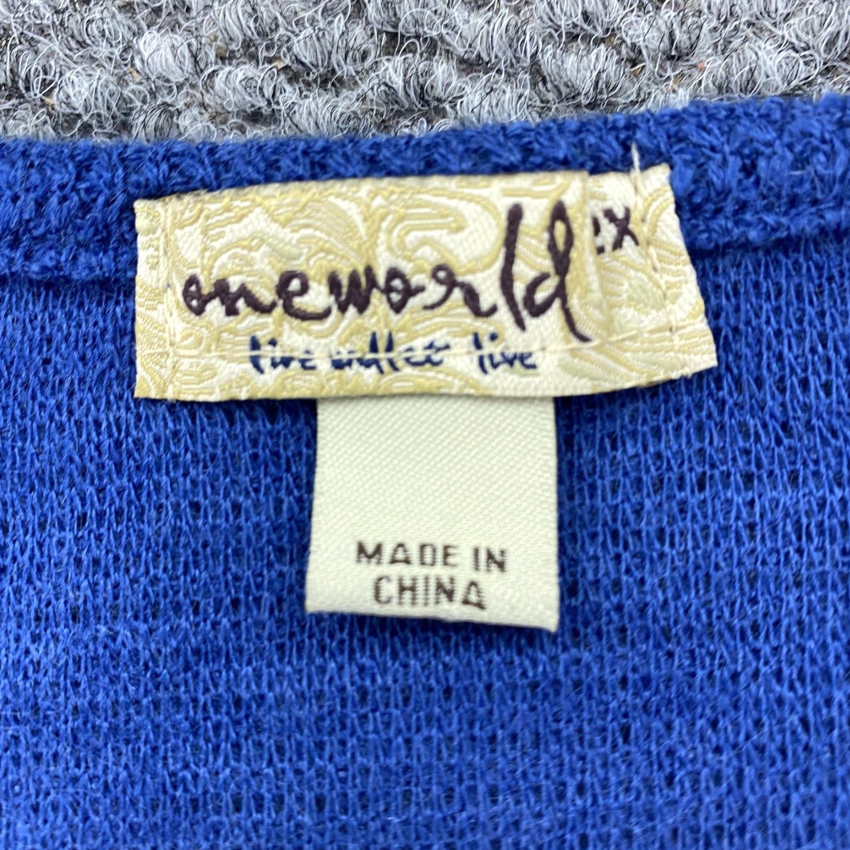 Vintage OneWorld Shirt Womens 2X Plus Floral Mixed Tunic Long Sleeve Asymmetric Hem Size XXL / US 16-18 / IT 52-54 - 5 Thumbnail