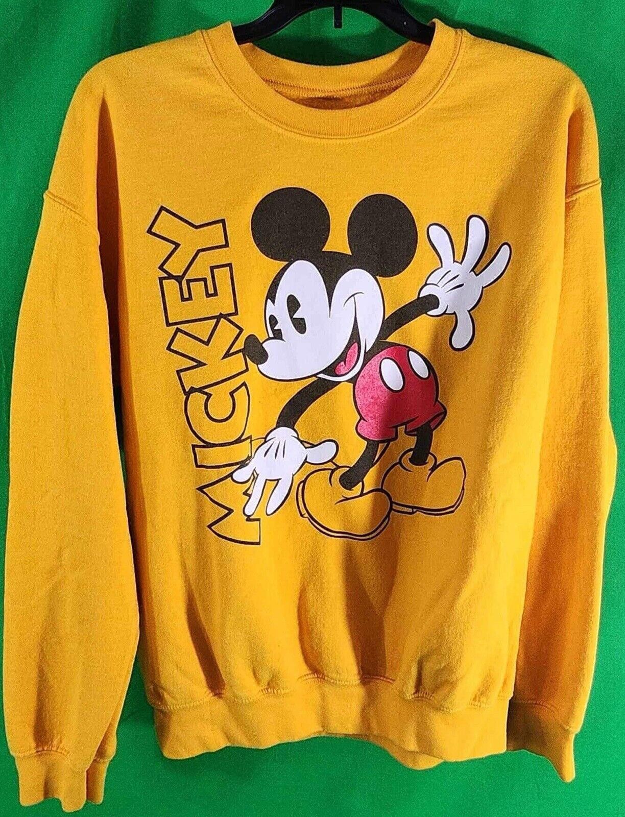 Disney Vintage Mickey Mouse Sweatshirt Bright Yellow Graphic Size M / US 6-8 / IT 42-44 - 1 Thumbnail