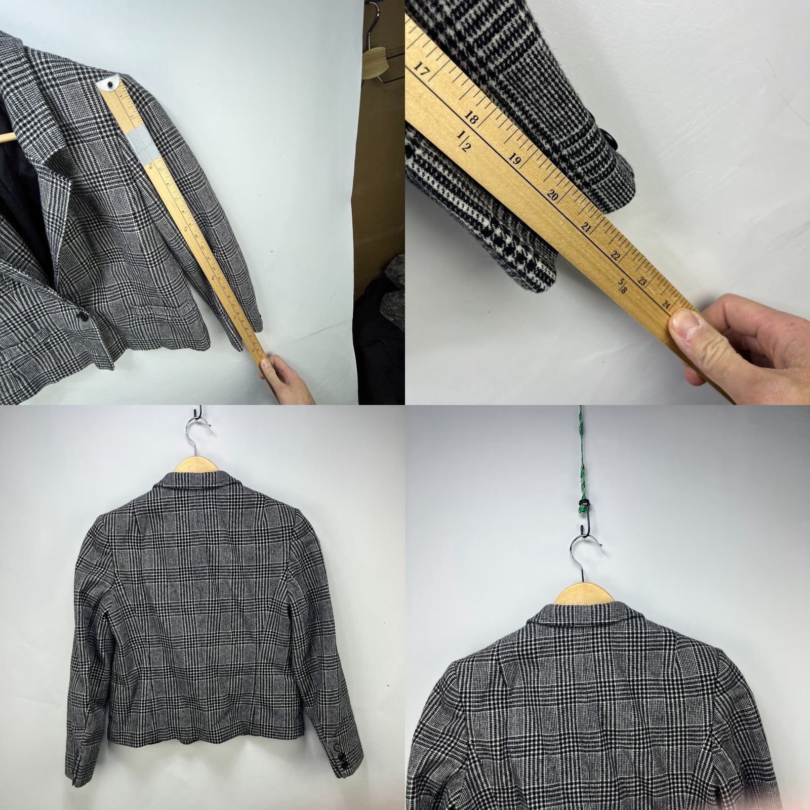 Pendleton VINTAGE Pendleton Blazer Womens Petite Small Plaid Made in USA USA White 6 / 8 Tuxedo Petites Womens Blazer Size M / US 6-8 / IT 42-44 - 8 Thumbnail