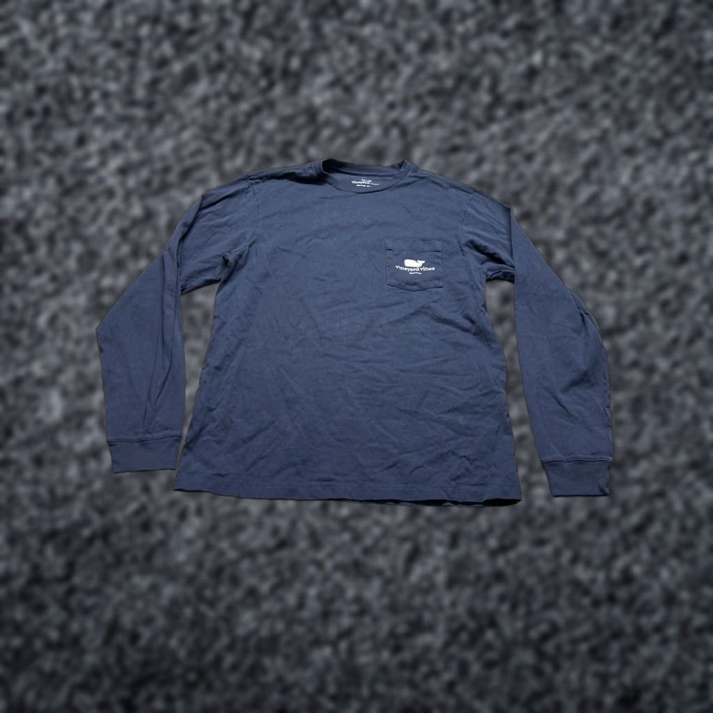 Vineyard Vines Vineyard Vines Men's XS Blue Graphic Long Sleeve Pocket Tee Shirt Size US XS / EU 42 / 0 - 1 Thumbnail