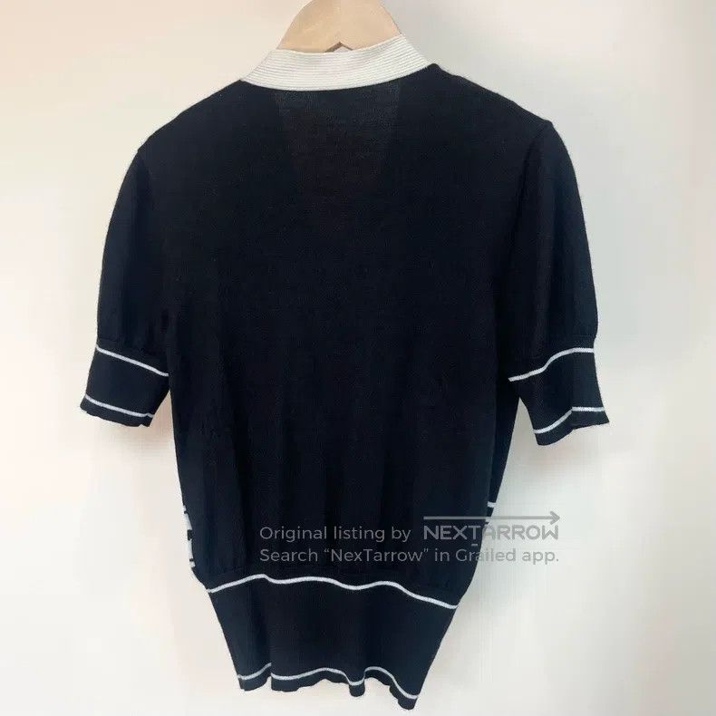 Hermes Hermes Knit Cardigan Short-Sleeve - Black and White with C Size XS / US 0-2 / IT 36-38 - 2 Thumbnail