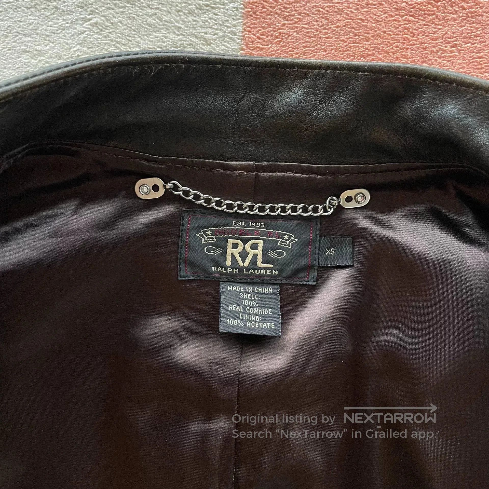 RRL Ralph Lauren RRL J100 Chain Version Leather Jacket. Size US XS / EU 42 / 0 - 4 Thumbnail