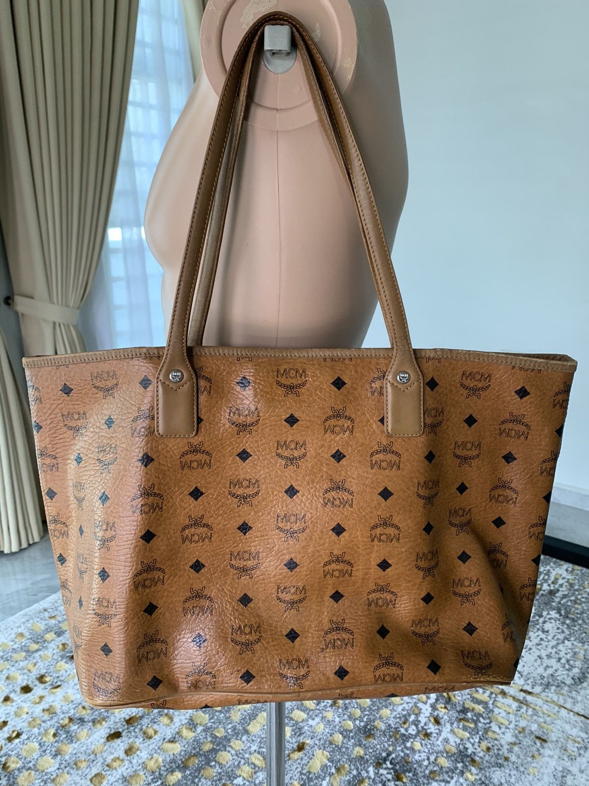 Designer × MCM MCM Cognac Visetos Hobo tote bag Size ONE SIZE - 6 Thumbnail
