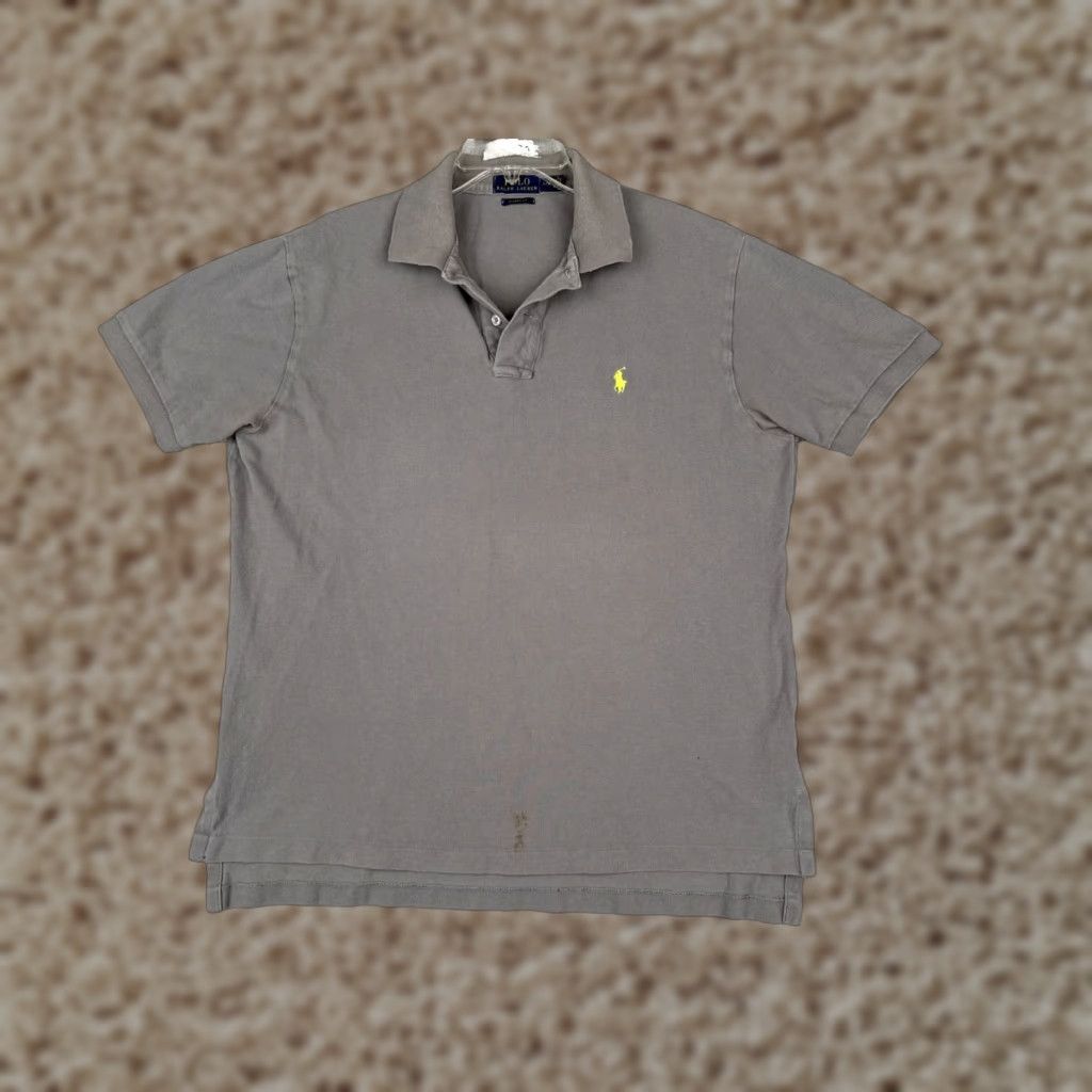 Ralph Lauren VINTAGE Ralph Lauren Polo Shirt Men L Gray Cotton Jersey Pony Golf Shirt Size US L / EU 52-54 / 3 - 1 Thumbnail