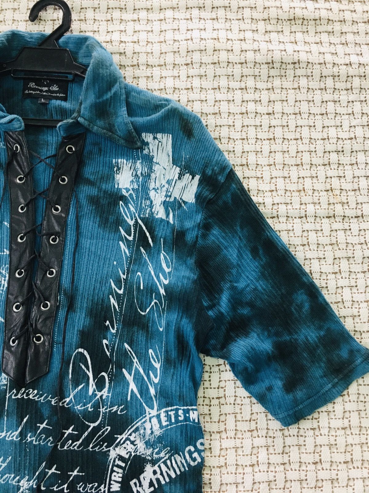 If Six Was Nine × Japanese Brand × Le Grande Bleu (L.G.B.) Bernings Sho Nice Design Punk Gothic Shirt (18) Size M / US 6-8 / IT 42-44 - 8 Thumbnail