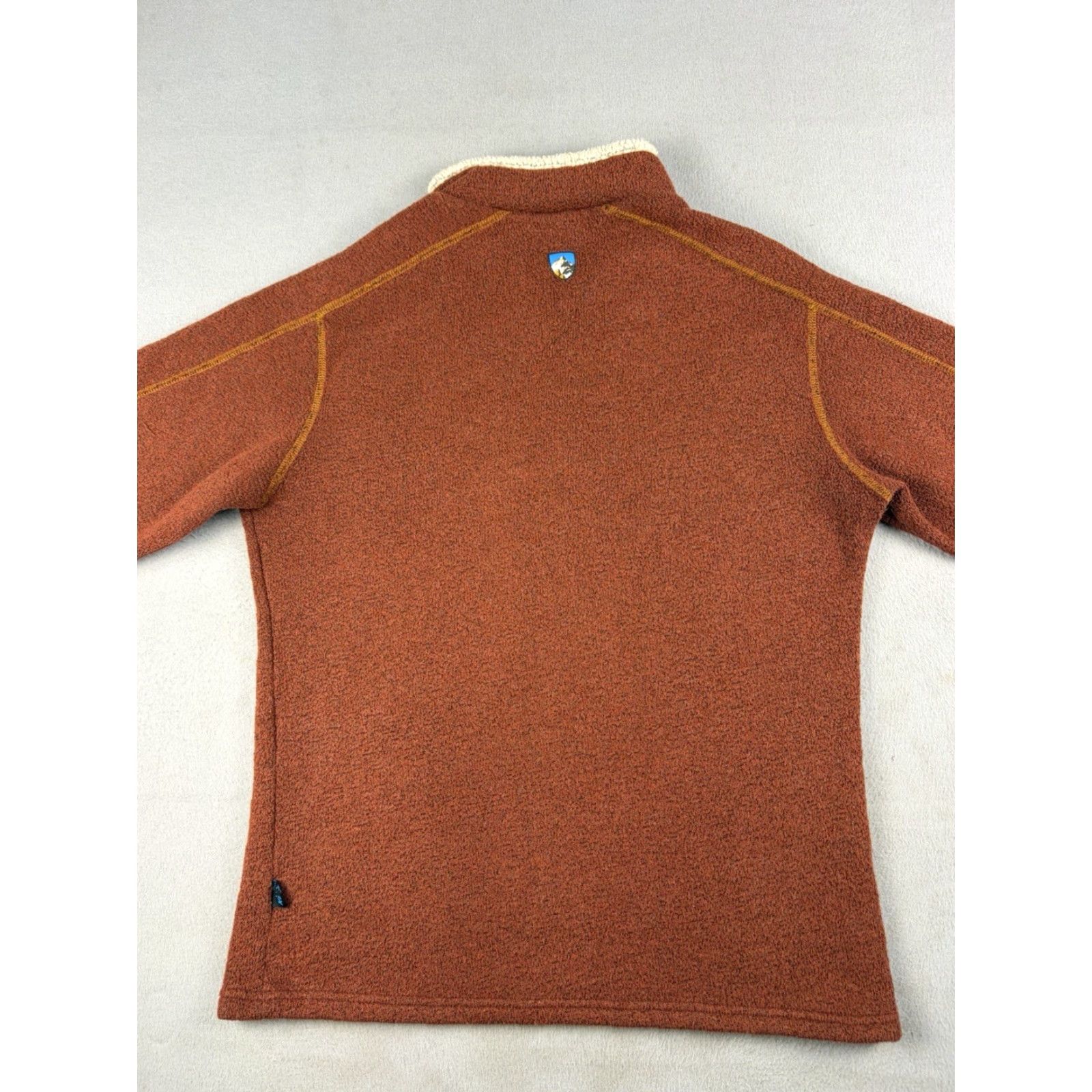Vintage Kuhl Sweater Shirt Men M Orange 1/4 Zip Fleece Outdoor Mock Neck Pullover Solid Polyester Size US M / EU 48-50 / 2 - 5 Thumbnail