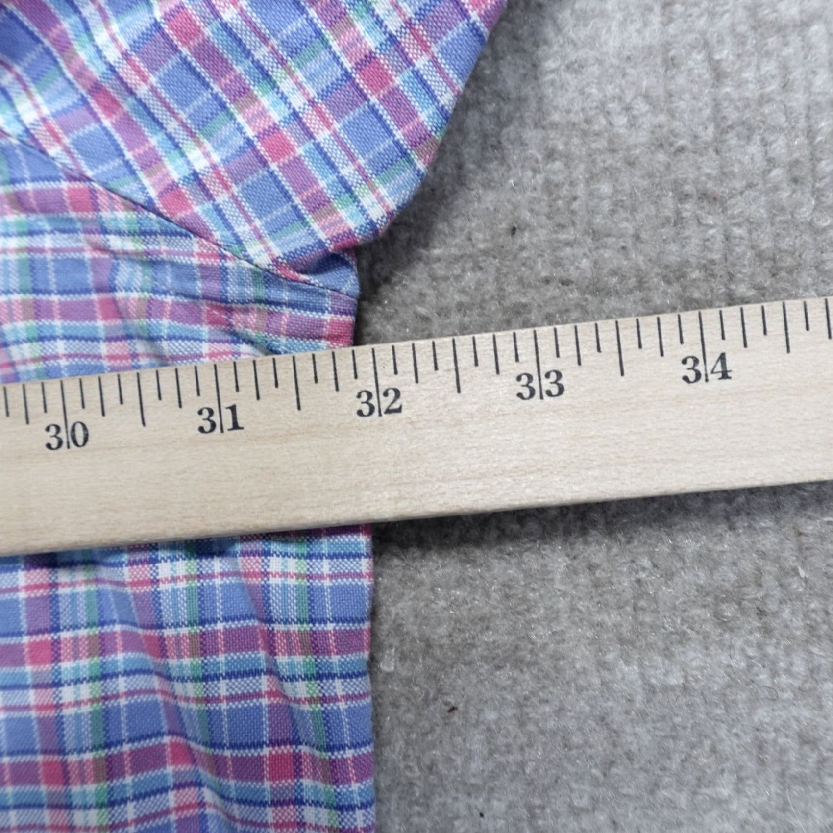 Polo Ralph Lauren VINTAGE Polo Ralph Lauren Shirt 3XB Blue Plaid 100% Cotton Oxford Mens Big & Tall Button-Up Size US XXL / EU 58 / 5 - 7 Thumbnail