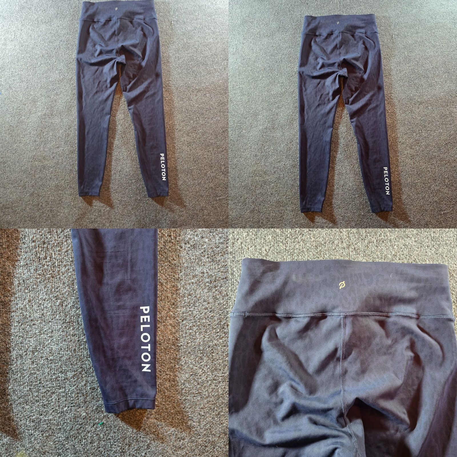 Vintage Peloton Pants Womens M Blue Gray Leopard Legging Stretch Athleisure Pants Skinny Inseam 25 in Womens Footwear Size 32" / US 10 / IT 46 - 8 Thumbnail