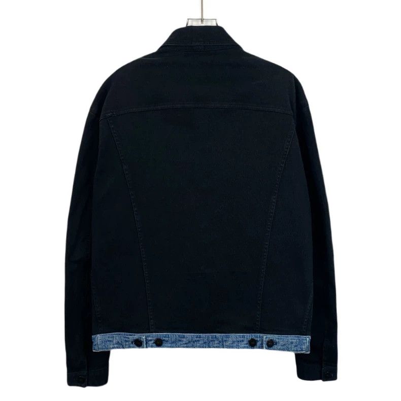 Fendi FENDI Black Logo Monogram Cotton Collar Denim Jacket Size US L / EU 52-54 / 3 - 2 Thumbnail
