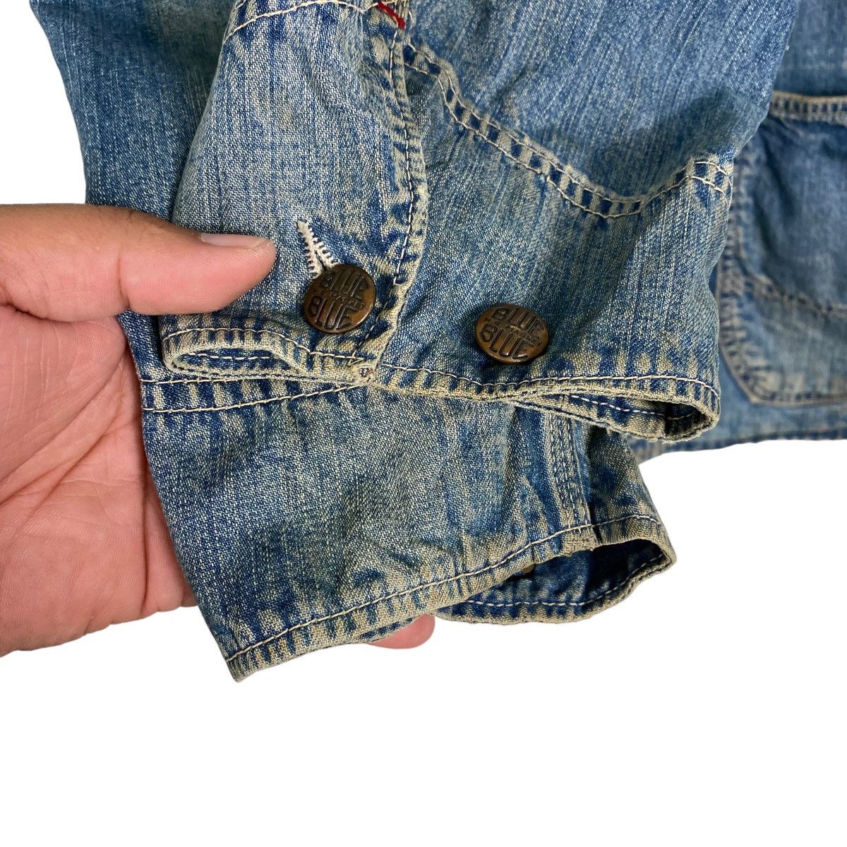 Blue Blue Japan Vintage BLUE BLUE ARIGATO Denim Chore Jacket Size US M / EU 48-50 / 2 - 18 Thumbnail