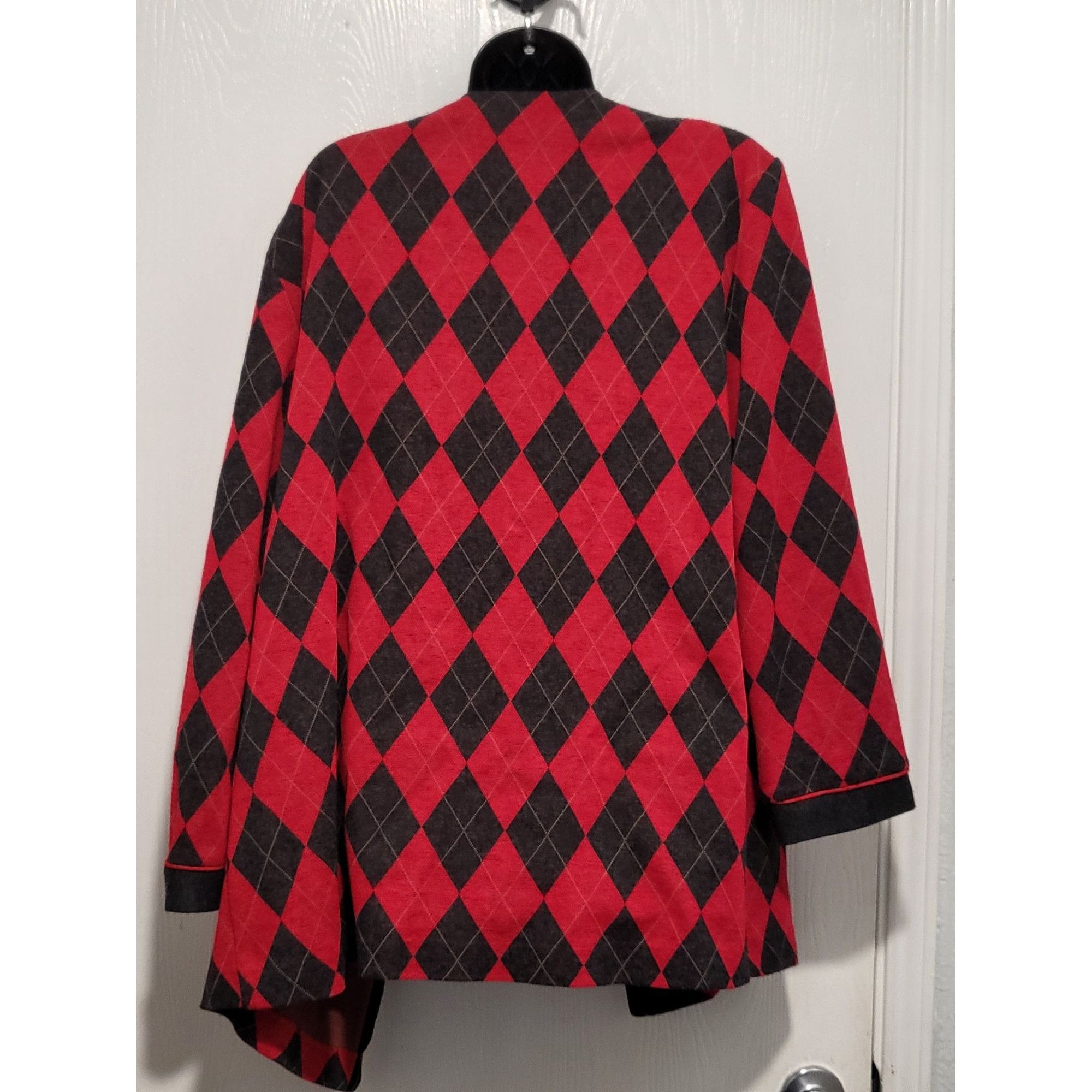 Vintage Vintage A.S. Elliott Cardigan Women Sz 20W Argyle Festive Ho Size XXL / US 16-18 / IT 52-54 - 2 Thumbnail