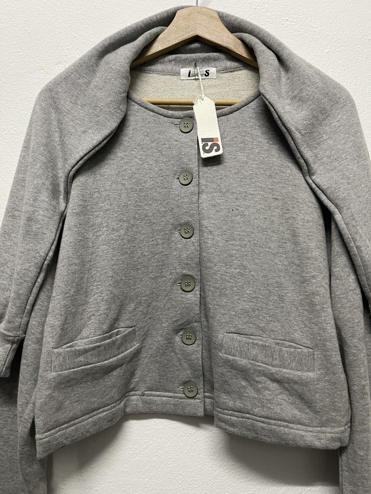 Issey Miyake × Japanese Brand × Tsumori Chisato 90s ISSEY MIYAKE DOUBLE SLEEVE BUTTON SWEATSHIRT CROPPED Size M / US 6-8 / IT 42-44 - 6 Thumbnail