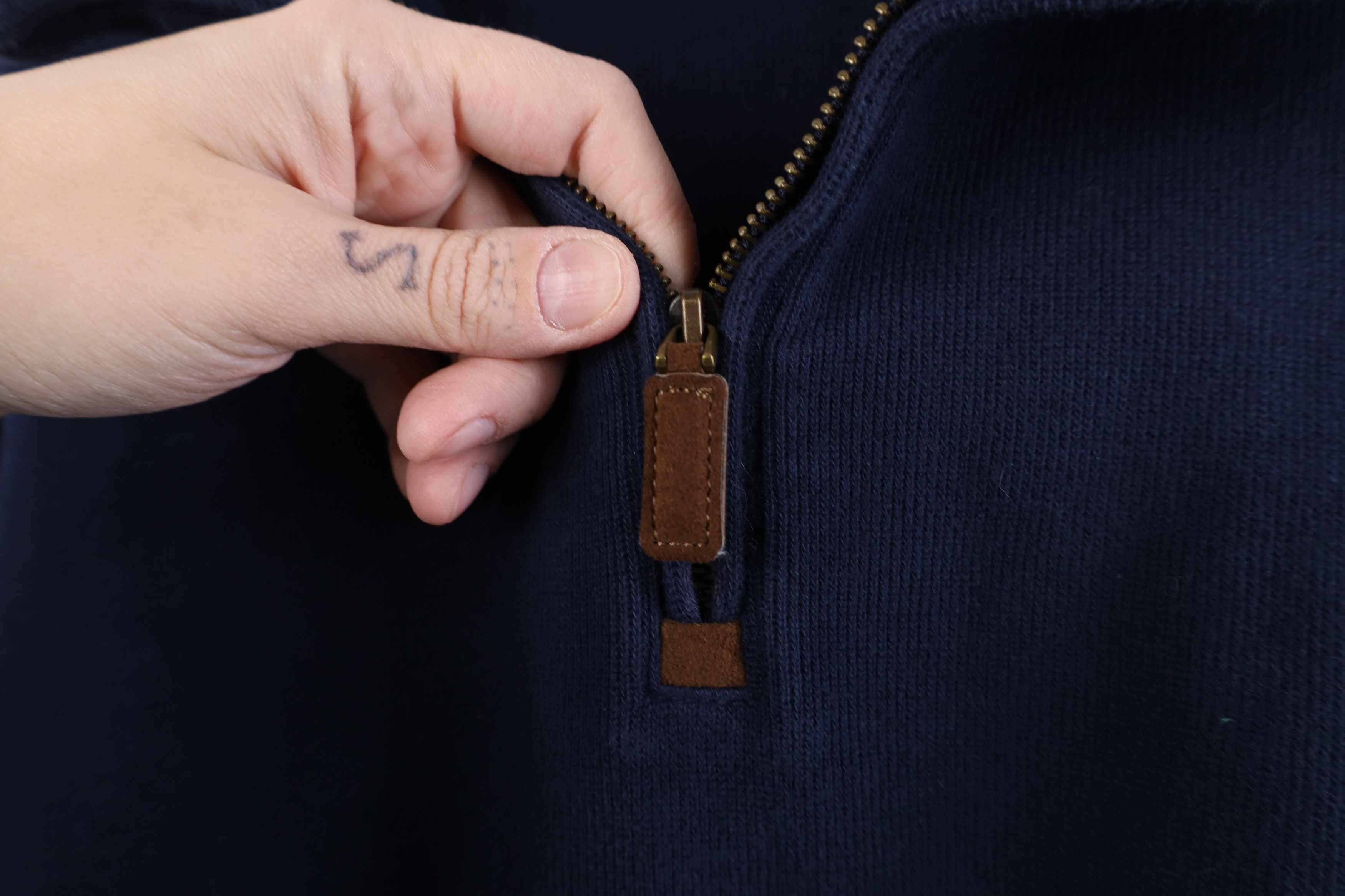 Ralph Lauren Vintage Ralph Lauren Ribbed Knit Half Zip Pullover Sweater Size US XL / EU 56 / 4 - 6 Thumbnail