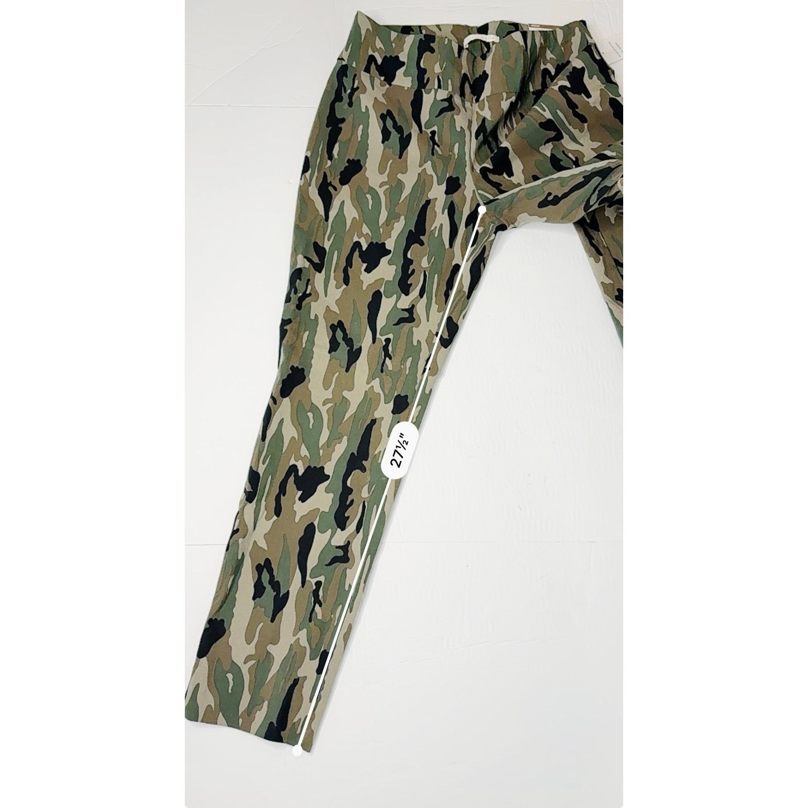 Other Cooper & Ella Green Camo Stretch Pull on Ankle Pants 8 NWT Size 30" / US 8 / IT 44 - 6 Thumbnail