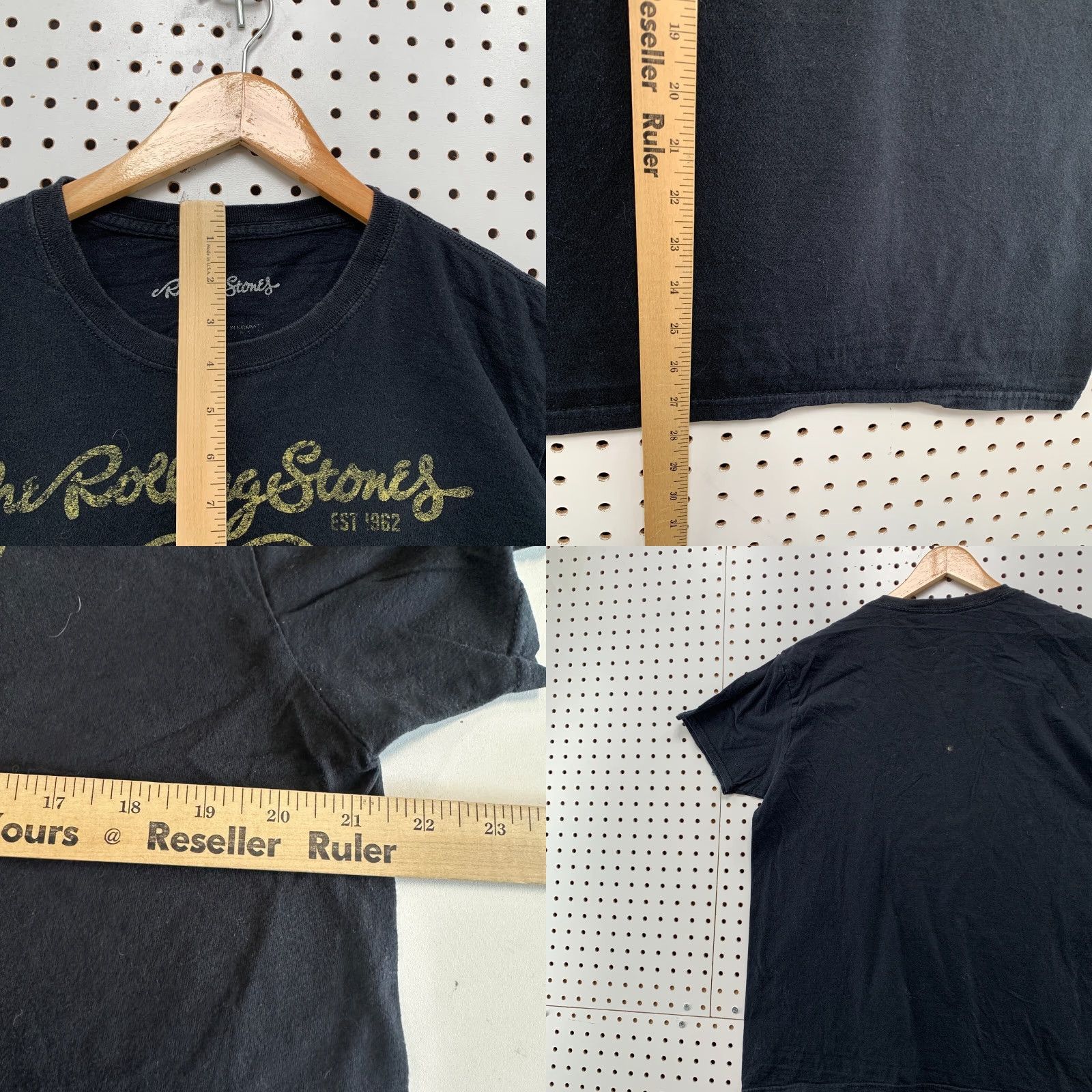 Vintage VINTAGE The Rolling Stones Shirt Black Mens M 21X27.5 Band Music Rock T-Shirt Crew Neck Short Sleeve Cotton Size US M / EU 48-50 / 2 - 9 Thumbnail
