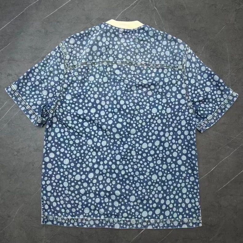 Louis Vuitton Louis Vuitton Blue Polka Dot Short Sleeve Shirt-2506 Size US M / EU 48-50 / 2 - 2 Thumbnail