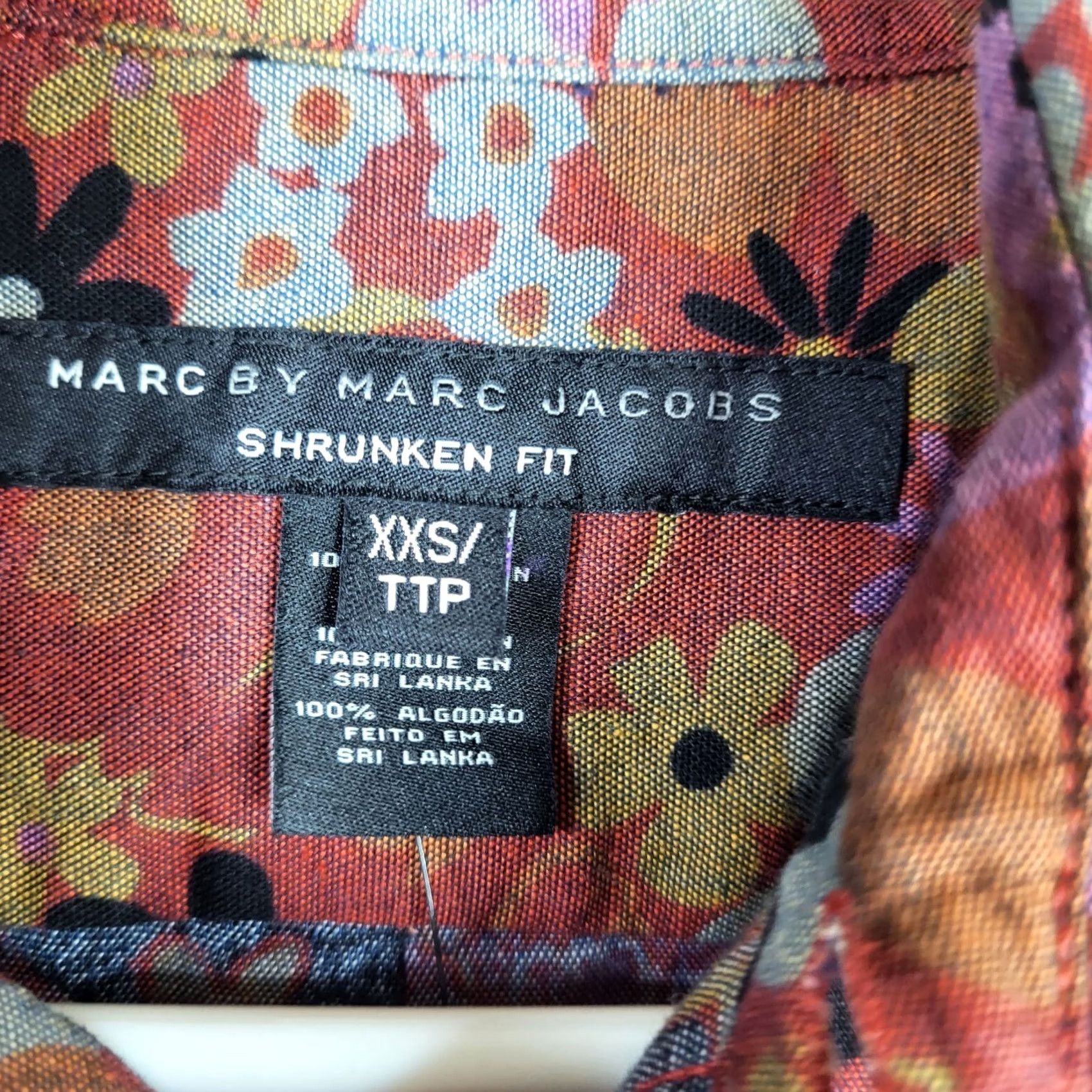 Marc by Marc Jacobs MARC BY MARC JACOBS Shirt Womens XXS Cherry popsicle Floral Multicolor 100% Cotton Shrunked Fit NEW Size XXS / US 00 / IT 34 - 4 Thumbnail