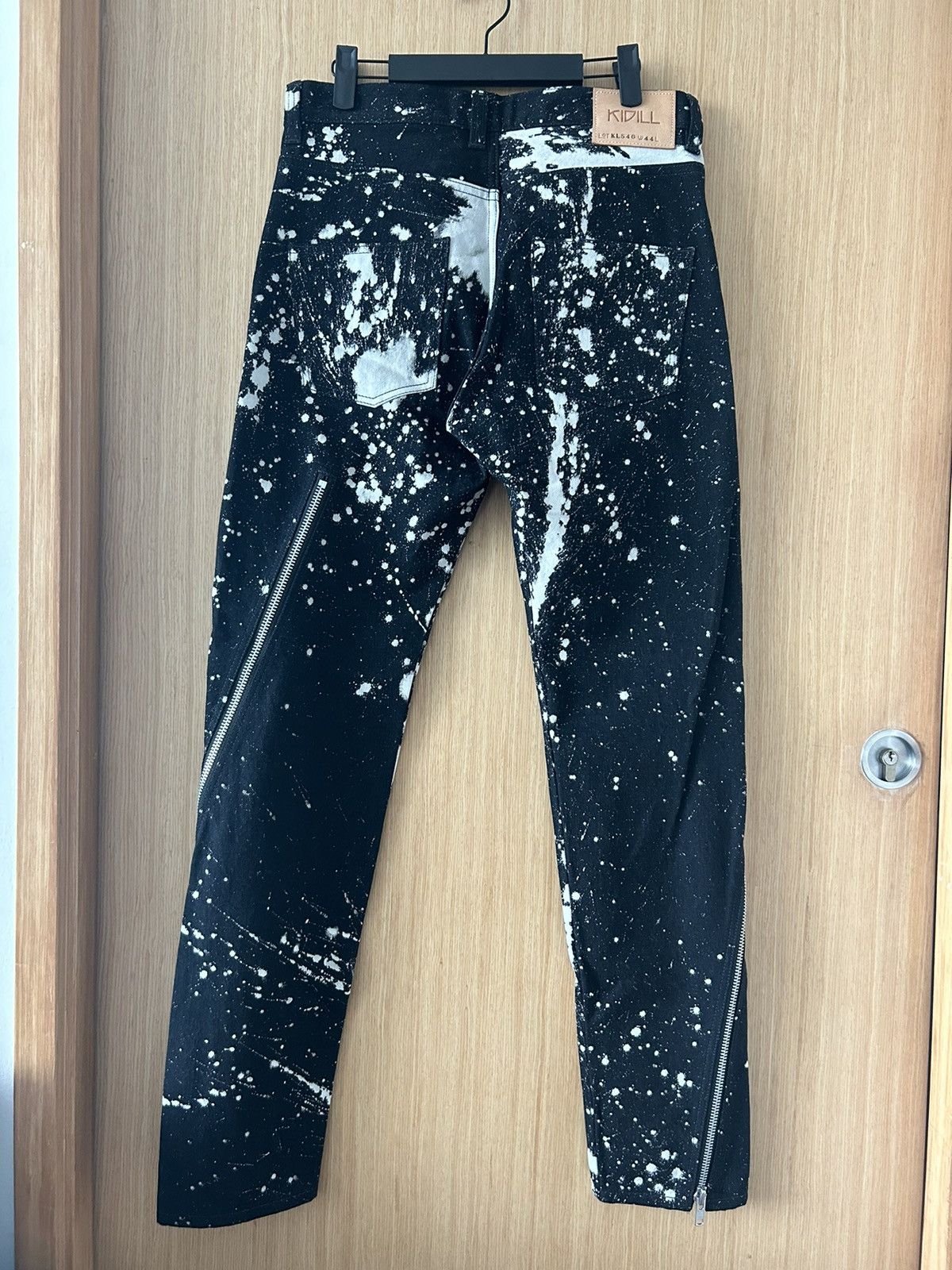 Designer × KIDILL KIDILL Black & White Zip Tapered Jeans Size US 30 / EU 46 - 5 Thumbnail