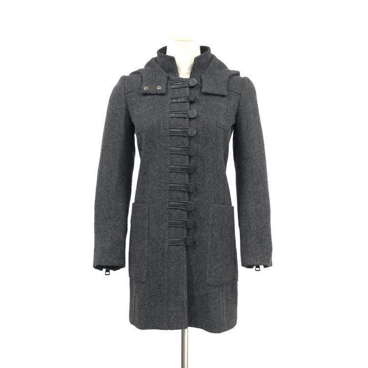 Gucci Gucci Herringbone Hooded Coat Size 38 Size XS / US 0-2 / IT 36-38 - 1 Thumbnail