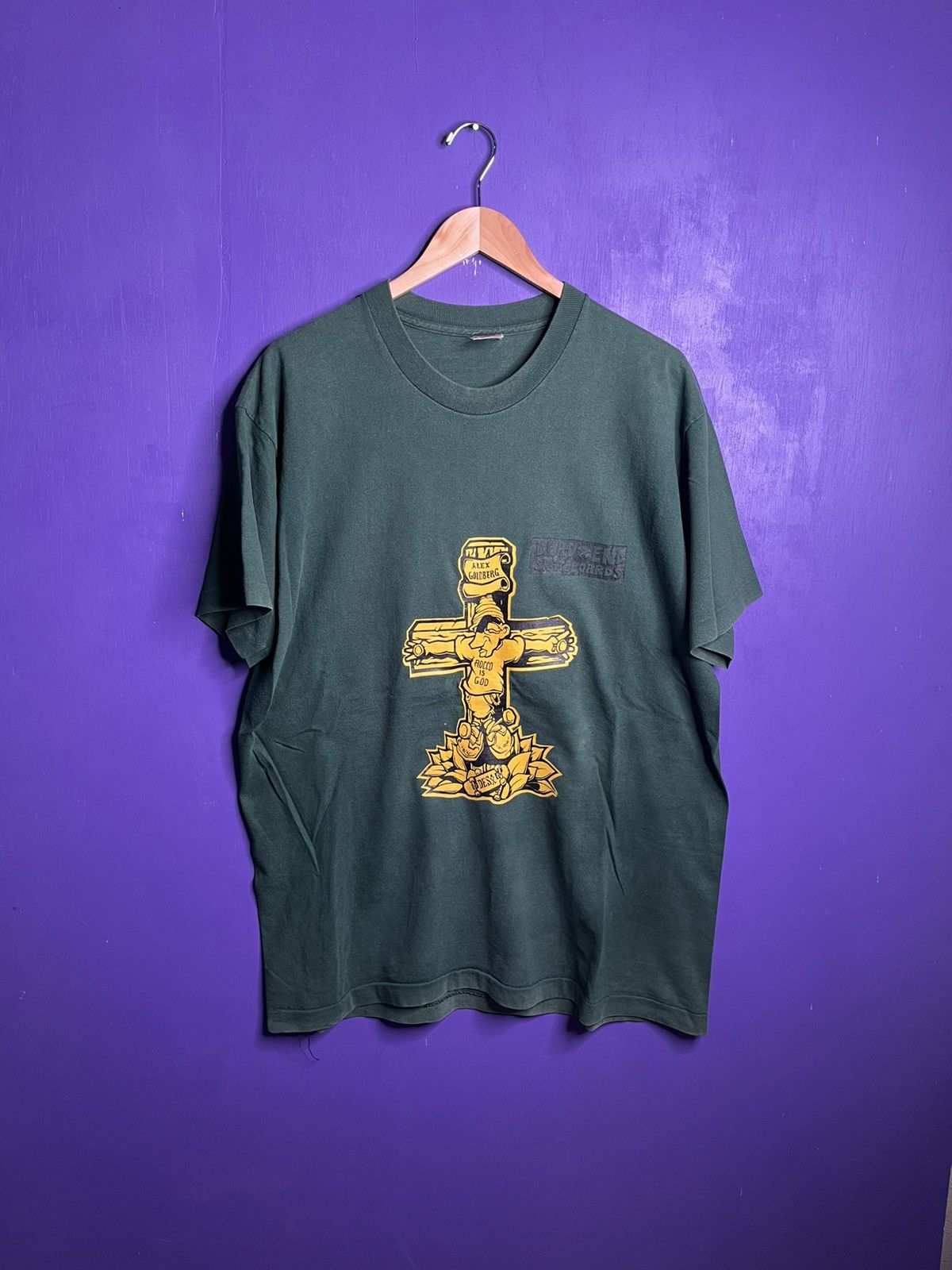 Vintage Vintage 90s Dead end skateboards Alex Goldberg t-shirt Size US XL / EU 56 / 4 - 1 Thumbnail