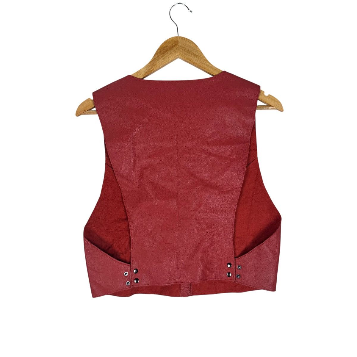 Hiroko Koshino Homme 🌟HIROKO KOSHINO TRUNK SHEEP SKIN RED LEATHER VEST Size M / US 6-8 / IT 42-44 - 5 Thumbnail