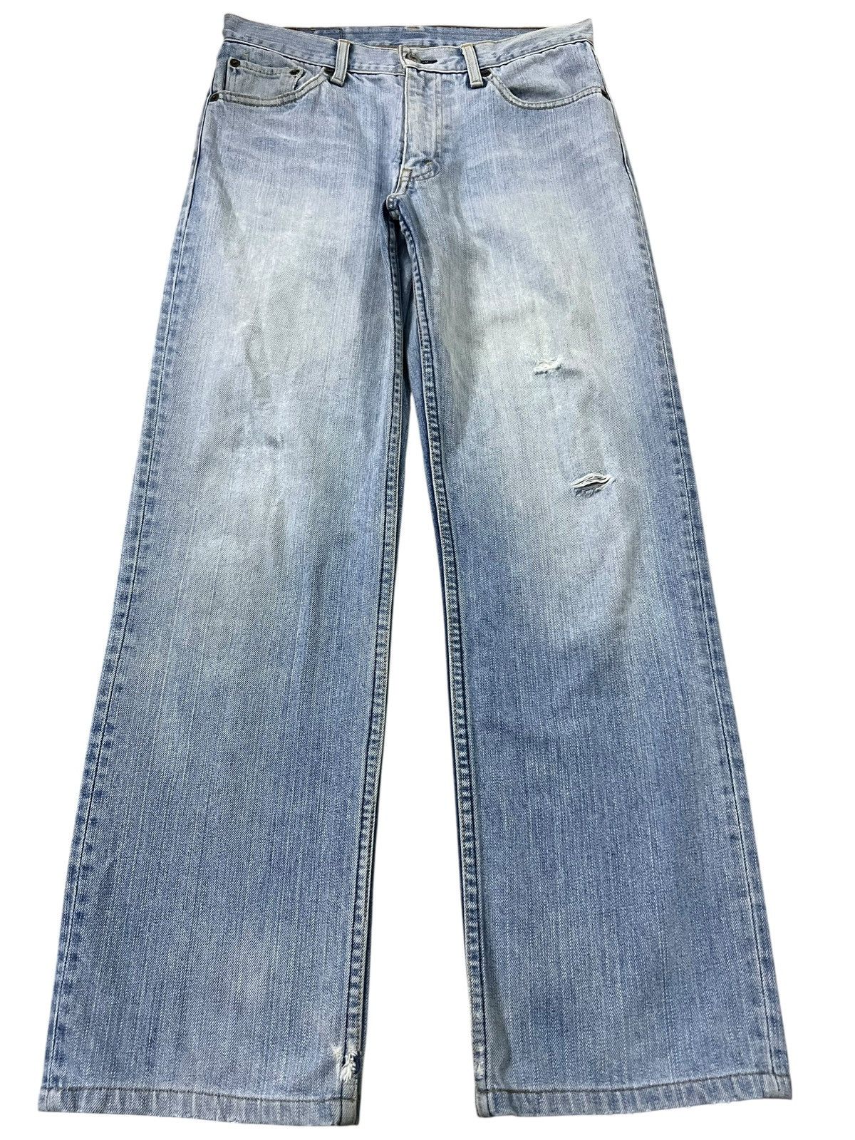 Levi's 💥Vintage Levis 533 Light Wash Distress Jean Size US 30 / EU 46 - 1 Thumbnail