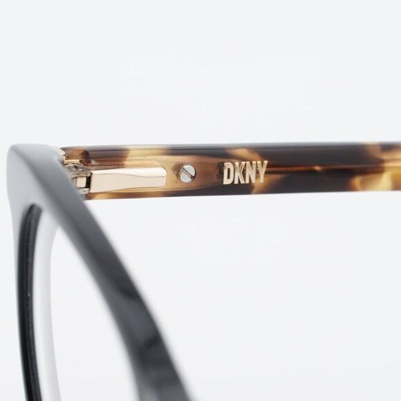 DKNY DKNY DK5050 001 Eyeglasses - Black/Havana 50mm Round Frame Size ONE SIZE - 8 Thumbnail