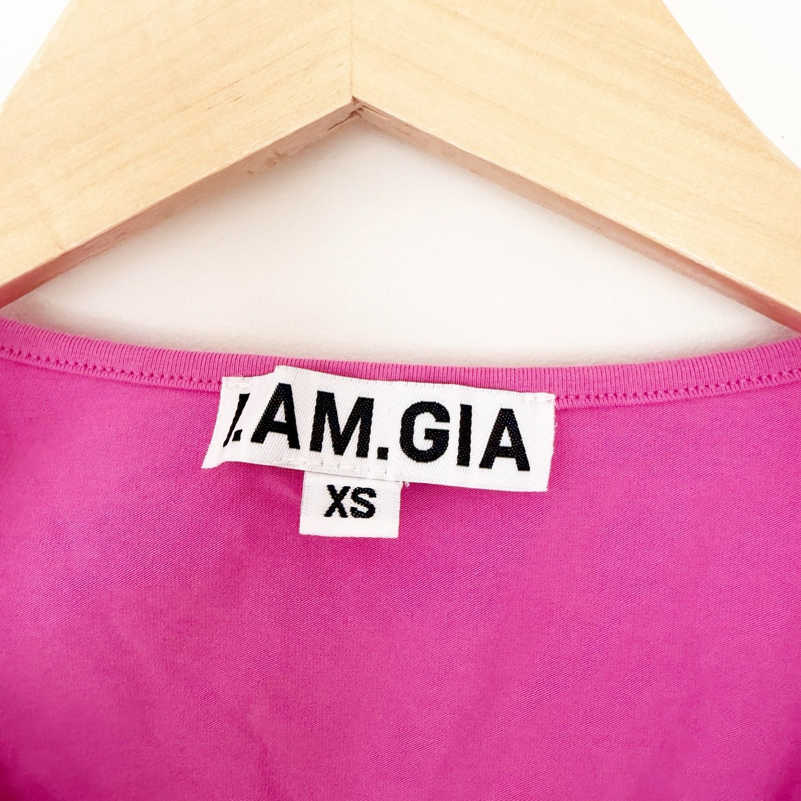 I.AM.GIA I Am Gia Minka Pink Cut Out Cropped Short Sleeve Shirt Sz XS Size XS / US 0-2 / IT 36-38 - 3 Thumbnail