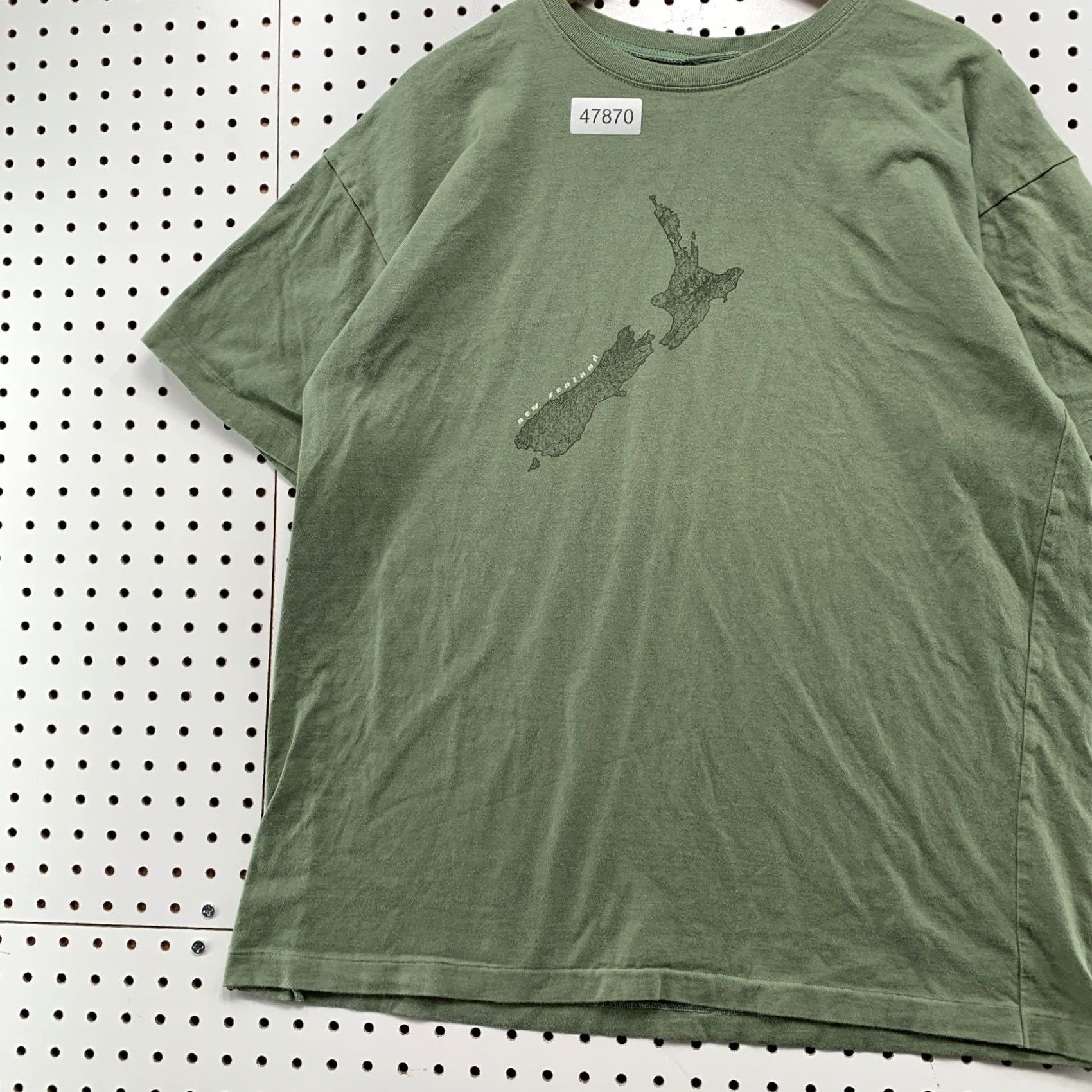 Olive VINTAGE New Zealand Shirt Mens 2XS Olive Green Single Stitch Cotton Crew Neck Short Sleeve 1990s Size US XXS / EU 40 - 5 Thumbnail