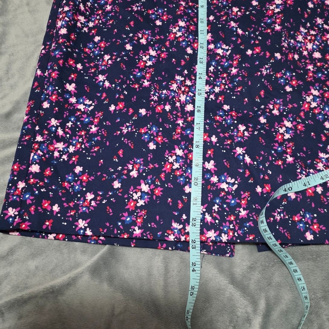 J.Crew J. Crew Navy and Floral Pencil Skirt - Size 14 - NEW Size 36" / US 14 / IT 50 - 3 Thumbnail