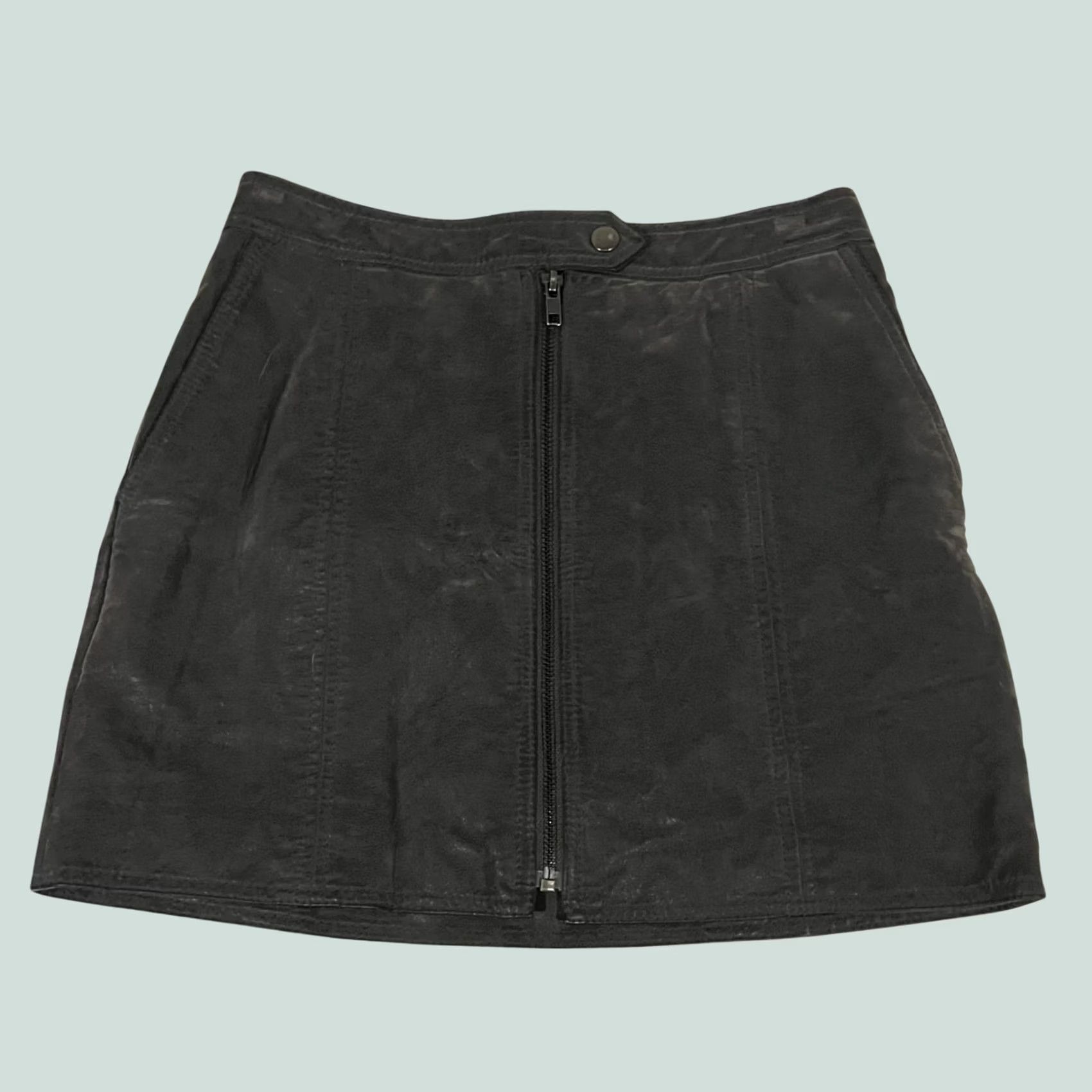 Free People Free People Mini Skirt Faux Leather Get Into The Groove Gray Women’s 0 XS? Size 25" / US 0 / IT 36 - 1 Thumbnail
