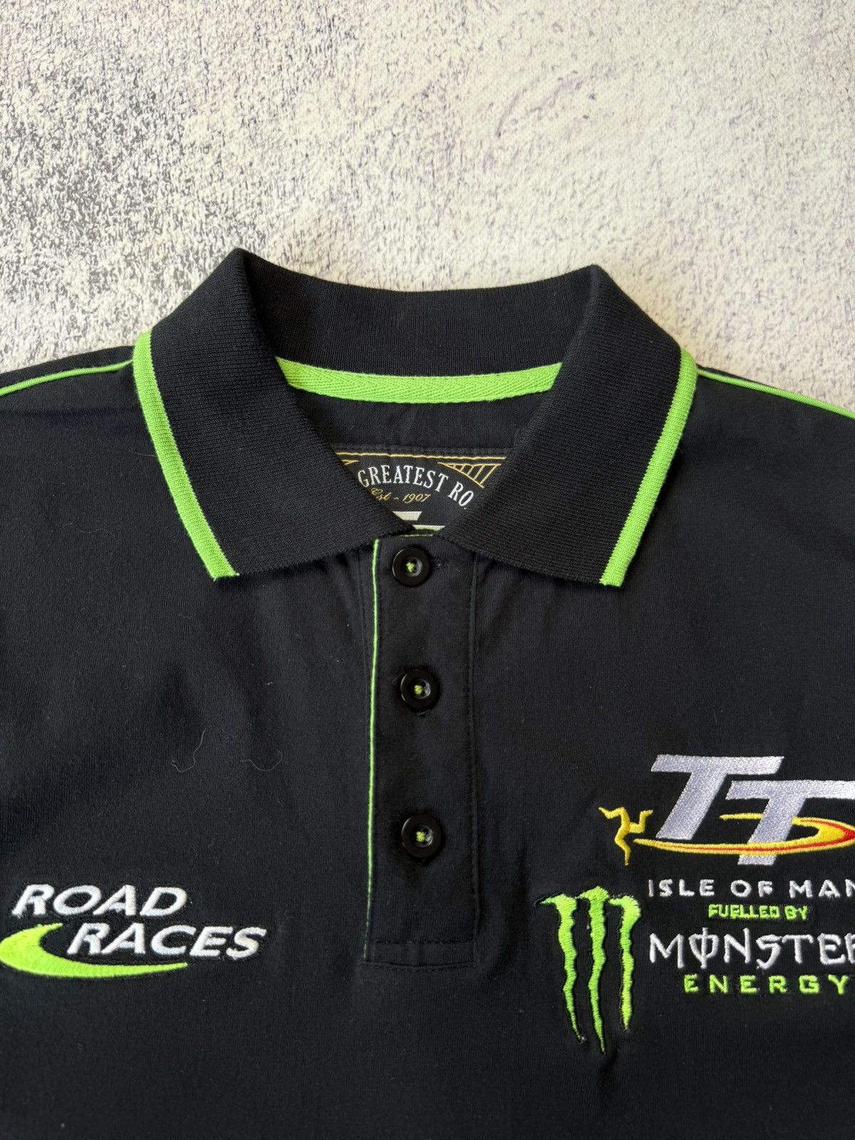 Vintage Vintage Polo Monster Energy Isle of Man TT Moto Racing USA Size US L / EU 52-54 / 3 - 14 Thumbnail