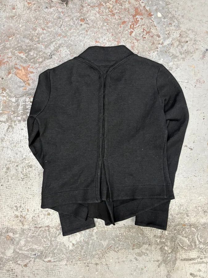 Marithe + Francois Girbaud 2000s Marithé + François Girbaud Black Asymmetrical Buttoned Officer Sweater Size M / US 6-8 / IT 42-44 - 5 Thumbnail