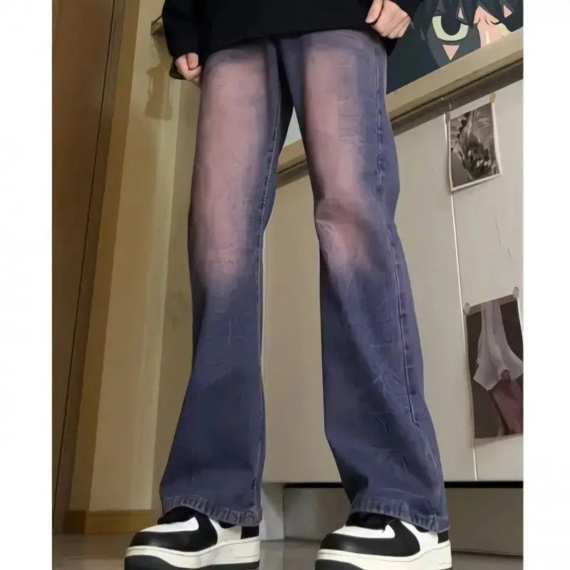 Japanese Brand Retro loose straight leg wide leg jeans Size US 30 / EU 46 - 1 Thumbnail