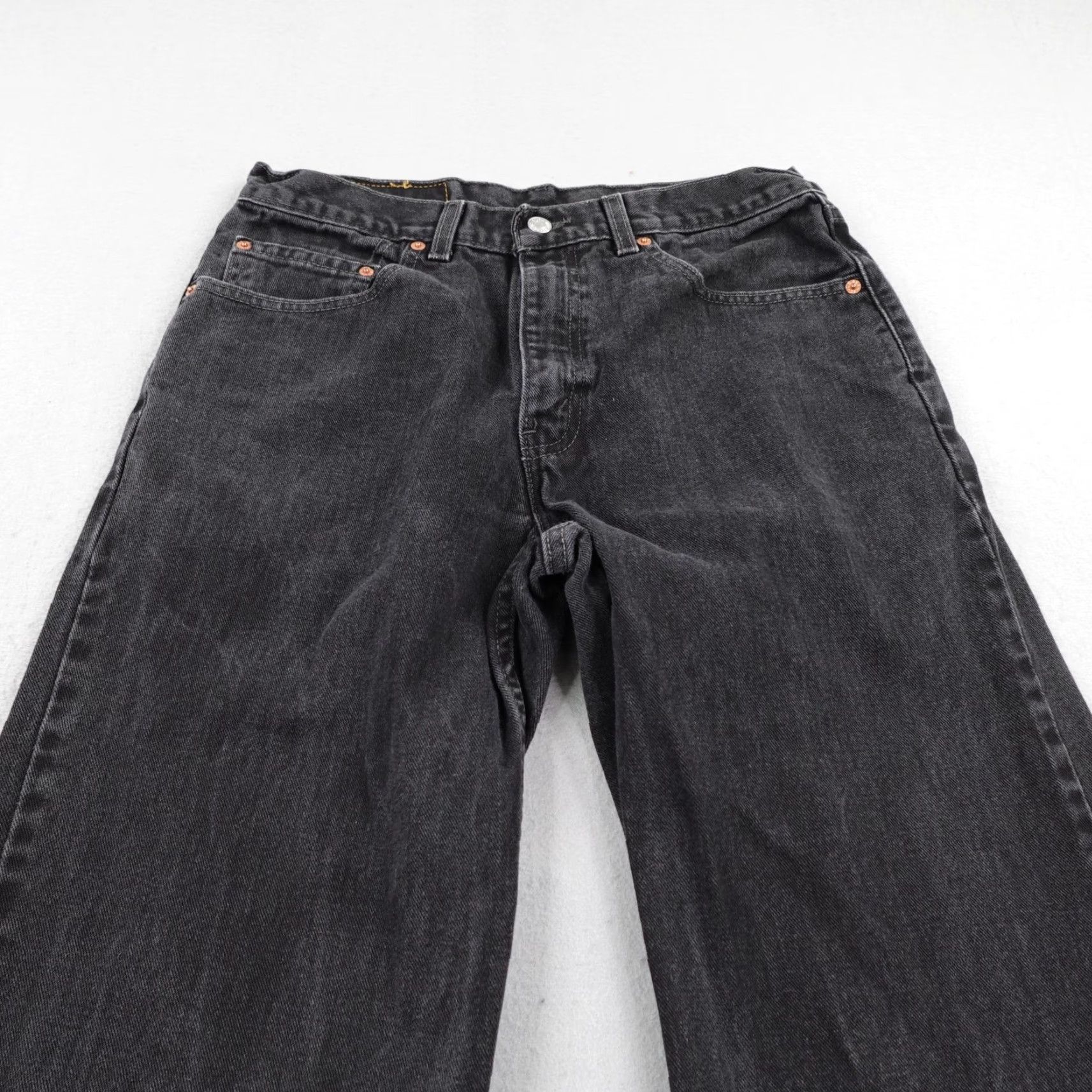 Levi's VINTAGE Levi's 550 Jeans Mens 33 Inseam 33 Gray Charcoal Wash Denim Tapered Relaxed Fit 2000s 90s Y2K Clothing Size US 33 - 2 Thumbnail