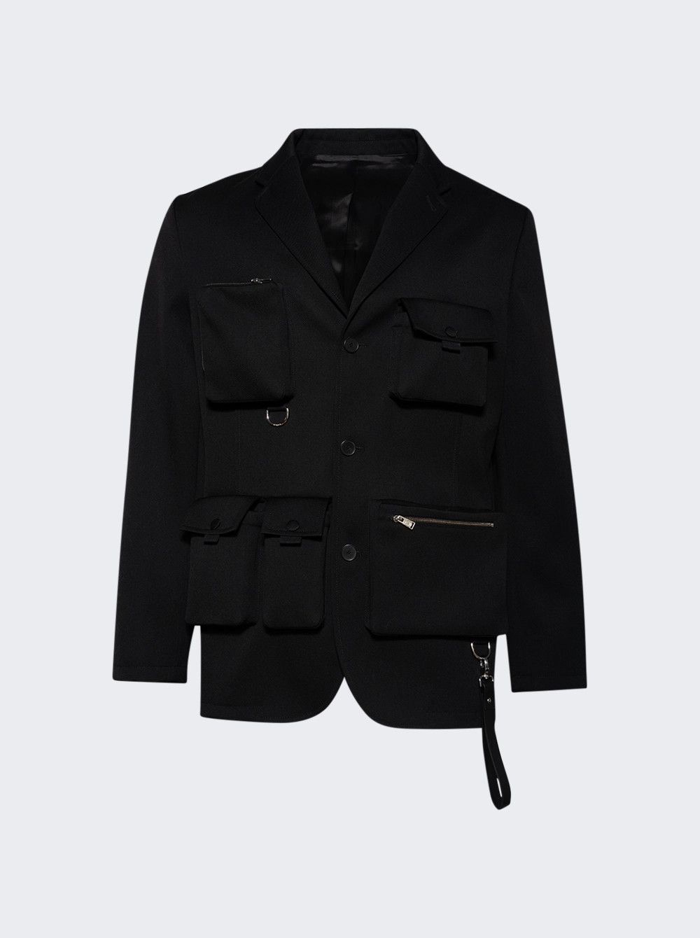 Lanvin o1mle0426 Utility Blazer in Black Size US L / EU 52-54 / 3 - 1 Thumbnail