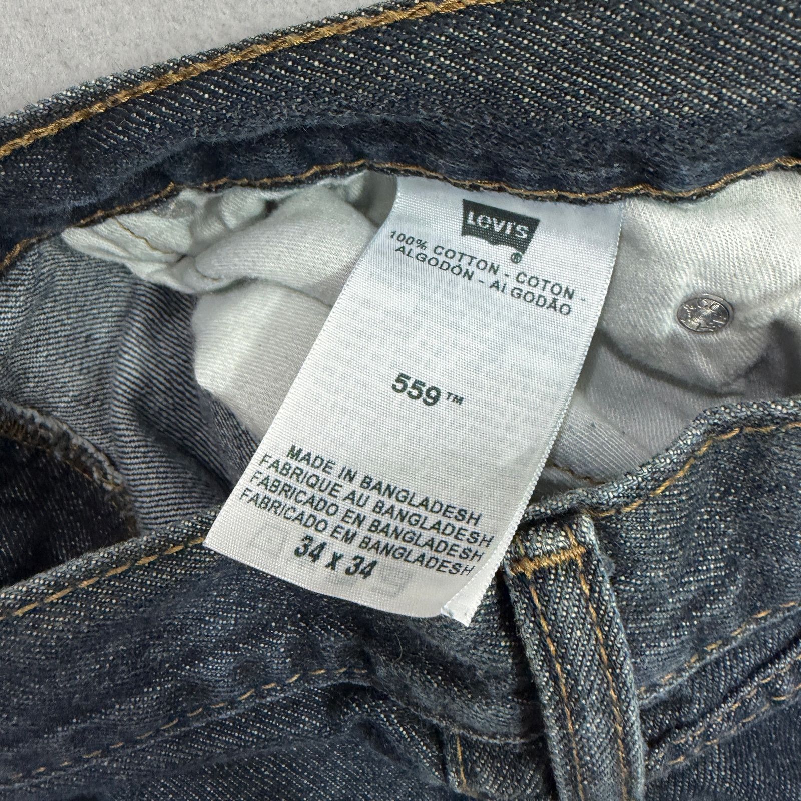 Levi's Vintage Levis 559 Jeans Men's 34x34 Relaxed Straight Loose Size US 34 / EU 50 - 3 Thumbnail