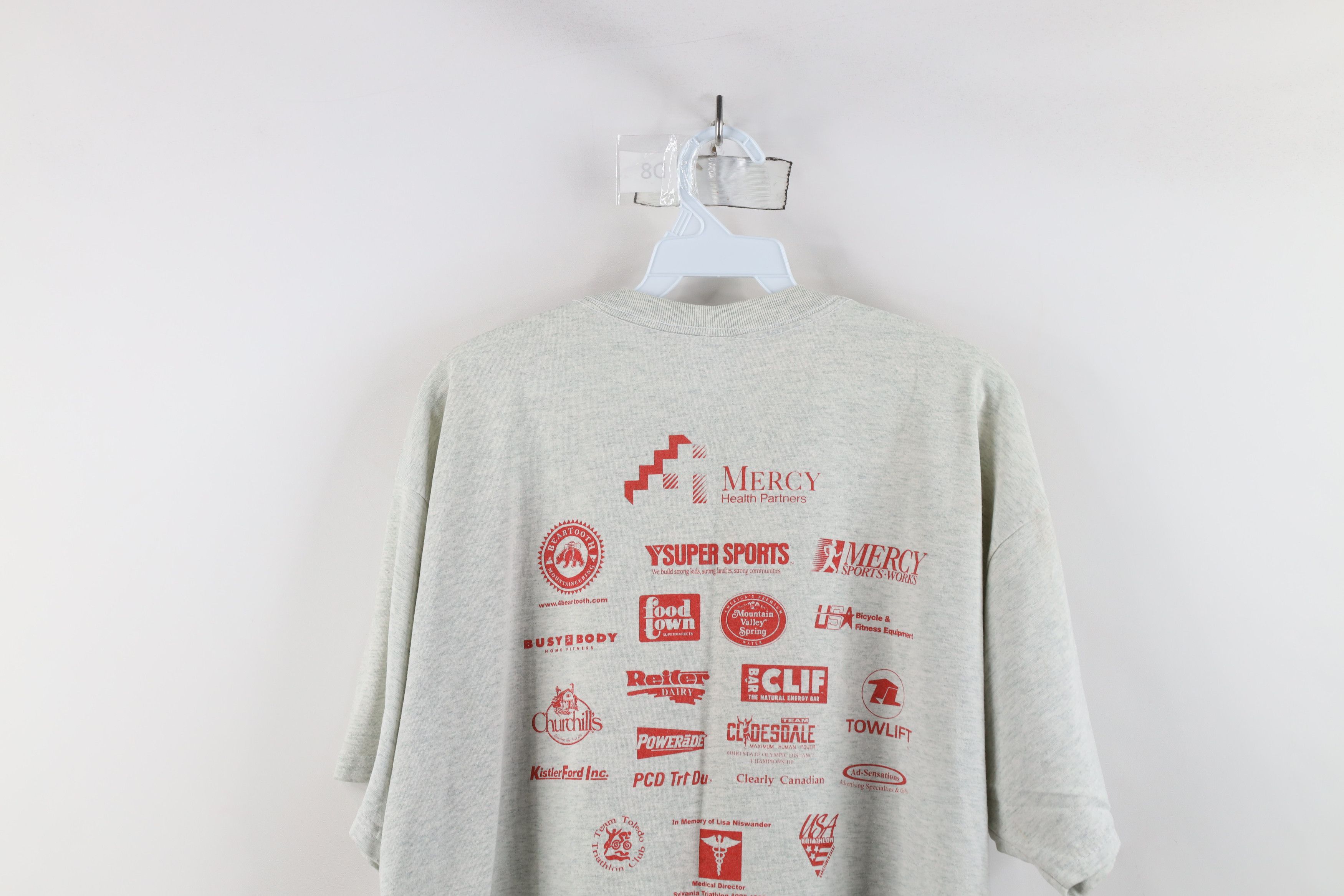 Vintage Vintage 90s Streetwear Spell Out Sylvania Triathlon T-Shirt Size US XL / EU 56 / 4 - 12 Thumbnail