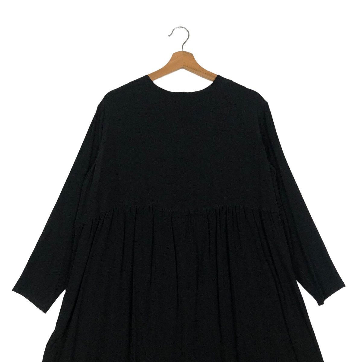 Yohji Yamamoto 🔥Rich Black - Y’s Yohji Yamamoto Blouse Oversized Size M / US 6-8 / IT 42-44 - 4 Thumbnail