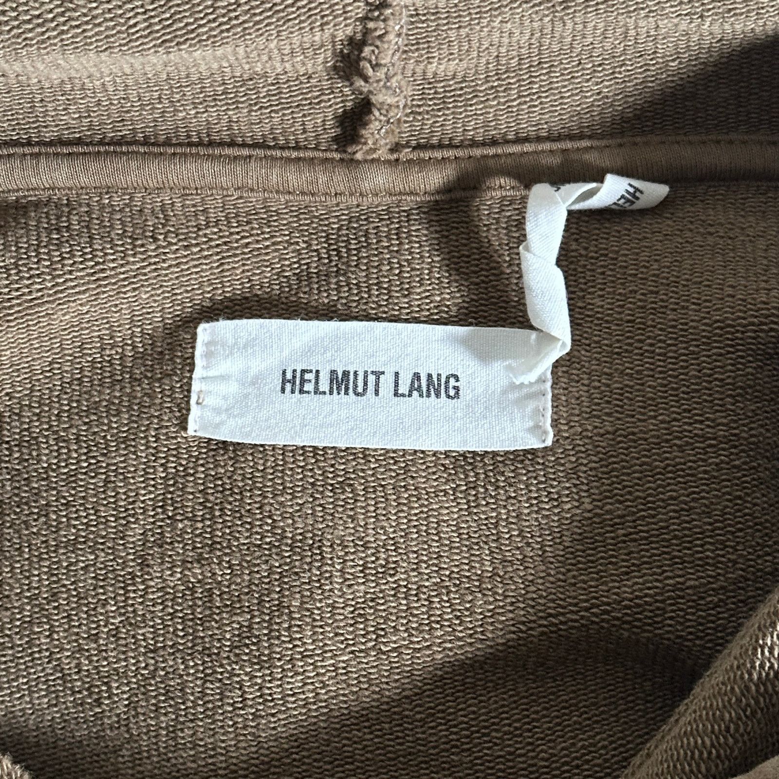 Helmut Lang Olive Double Hem Hoodie Size US L / EU 52-54 / 3 - 8 Thumbnail