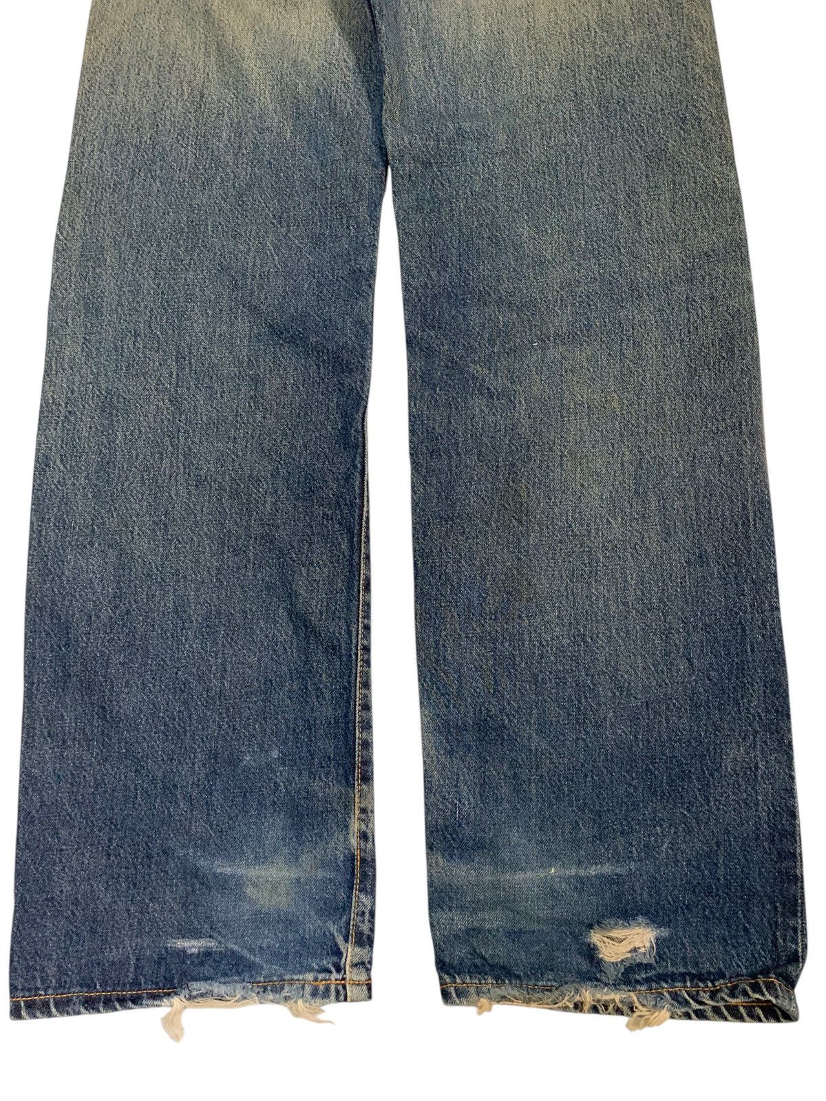 Kapital VTG EDWIN 505 SELVEDGE BAGGY FADED&RUSTY DISTRESSED DENIM Size US 27 - 9 Thumbnail